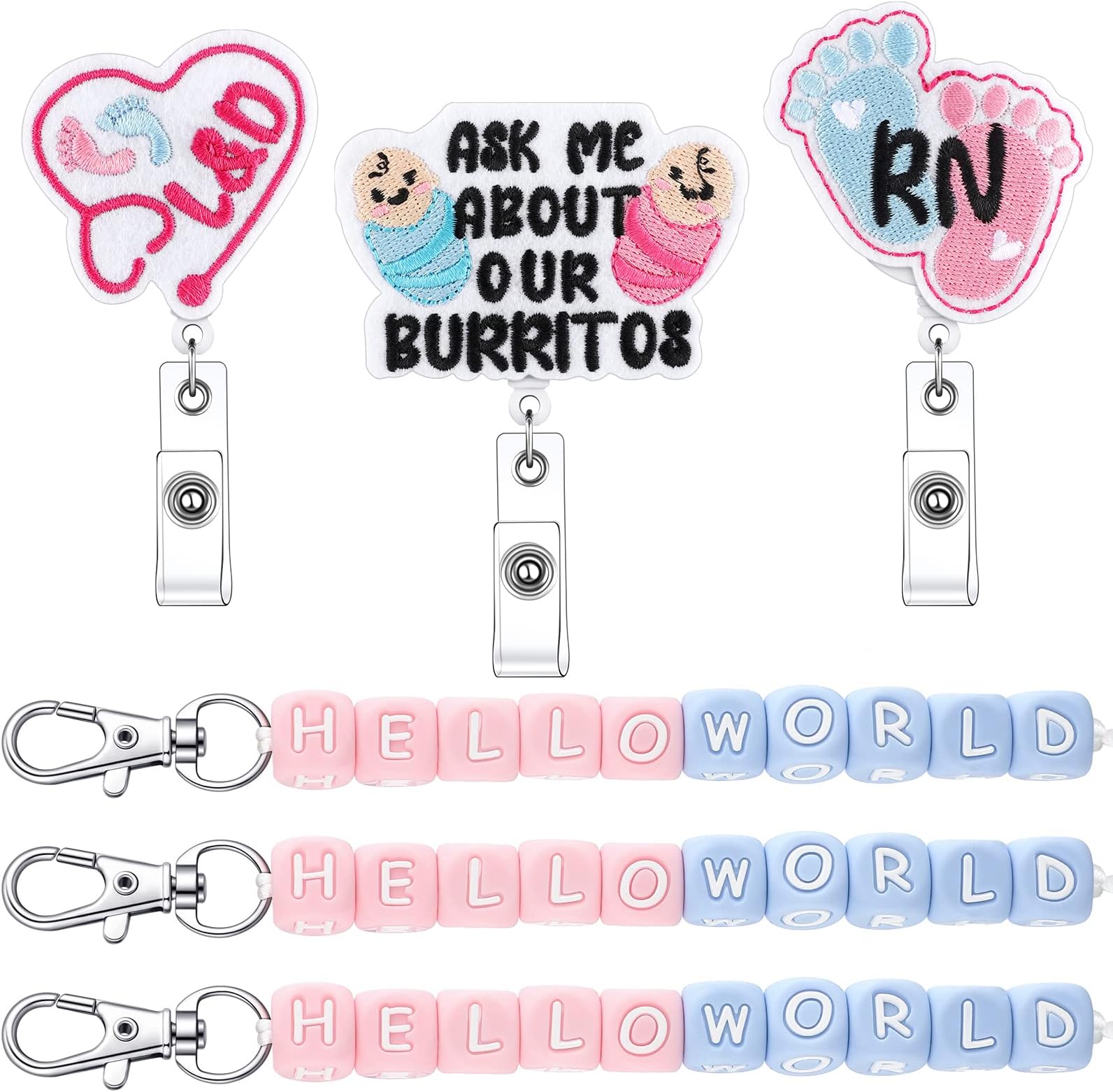 Woanger 3 Pcs Cervical Dilation Beads 10 cm for Badge Reel