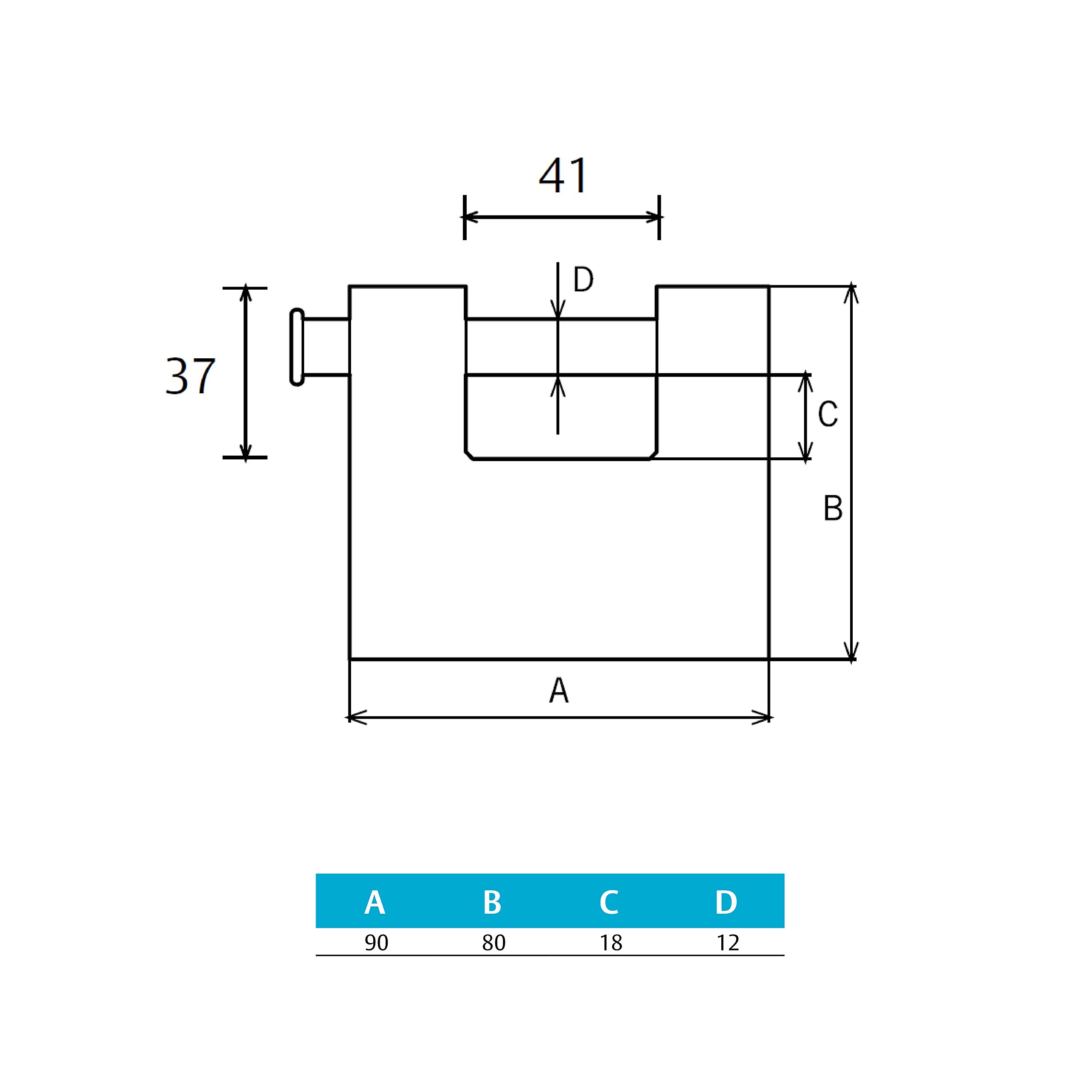 Tesa ASSA ABLOY CSTX80 Candado de Alta Seguridad TX80, Plata