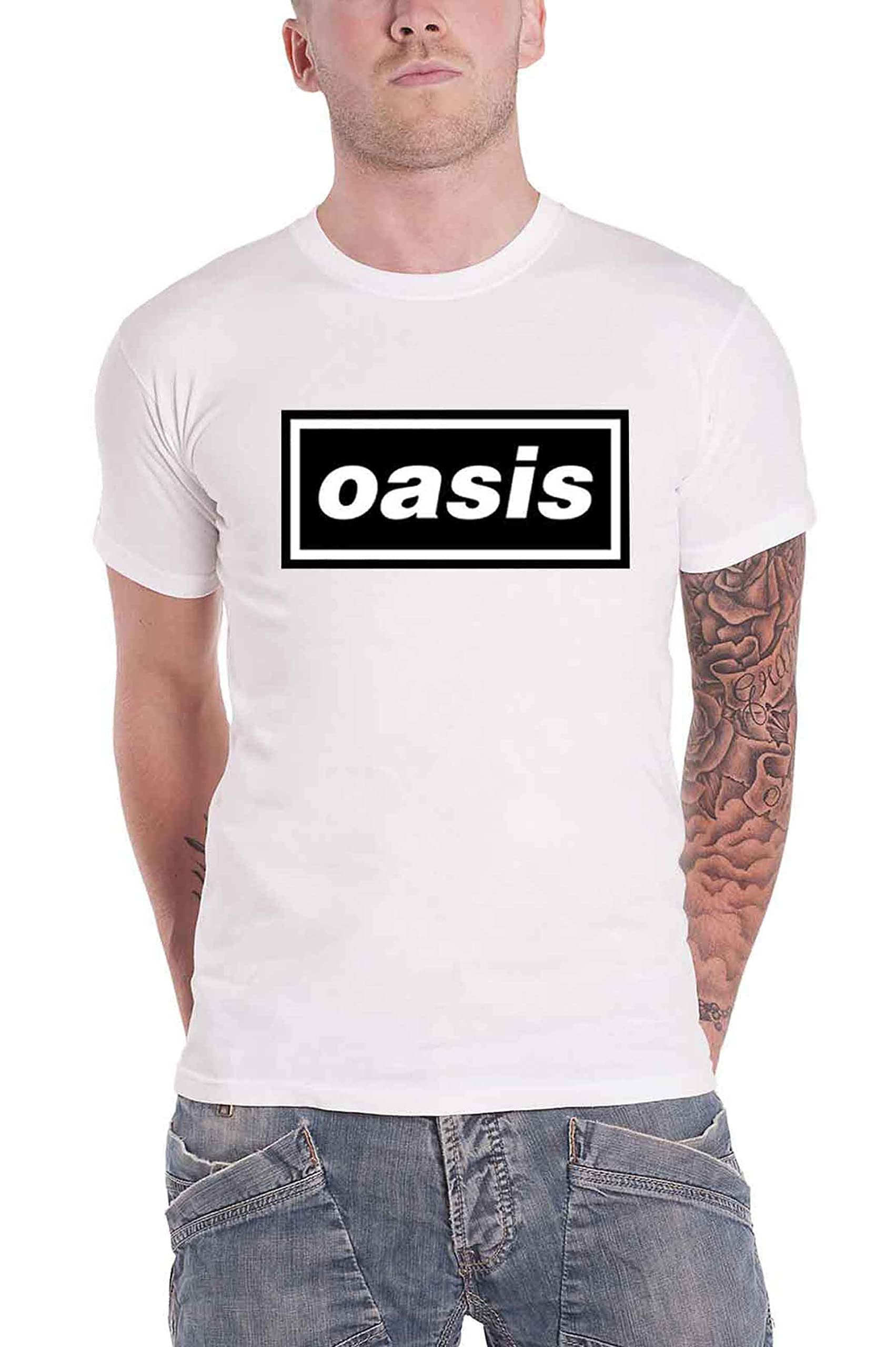 Oasis Unisex White Oasts01mw03 T-Shirt, Large