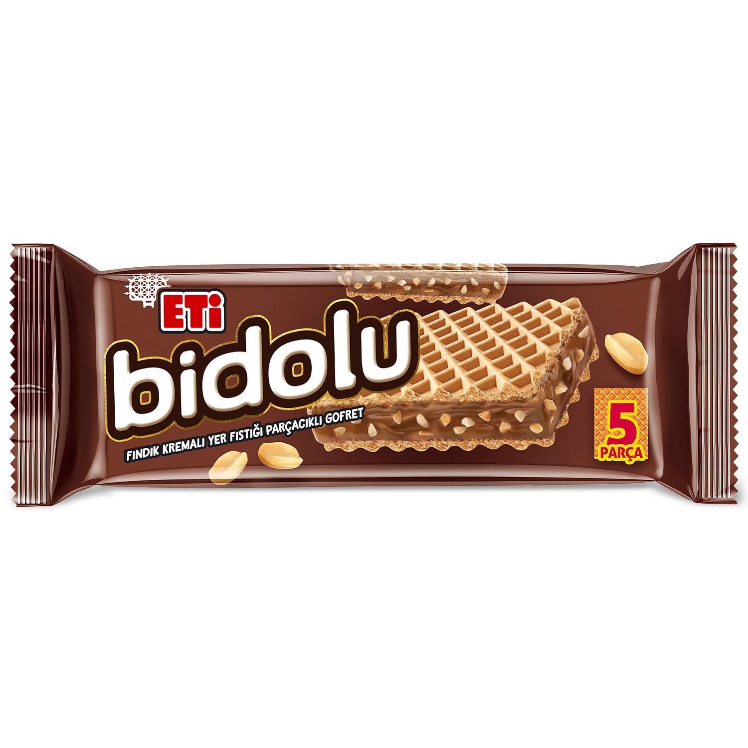 Eti Bidolu Fındık Kremalı Yer Fıstığı Parçacıklı Gofret 81 g