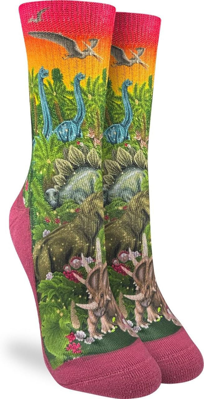 Good Luck Sock Women's Dinosaur Socks, Adult