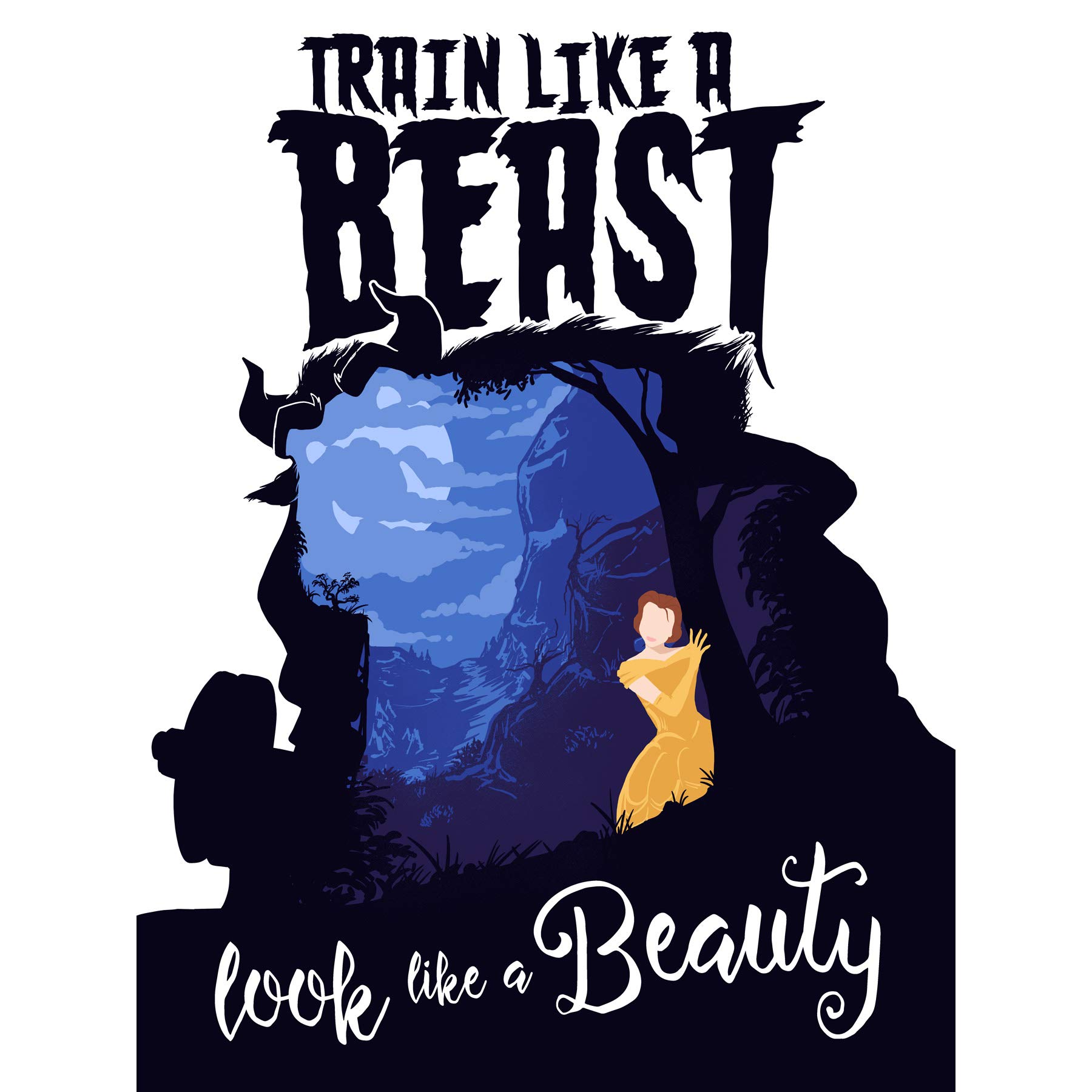 Wee Blue Coo Train Like A Beast Look Like A Beauty Large Wall Art Poster Print Thick Paper 18X24 Inch