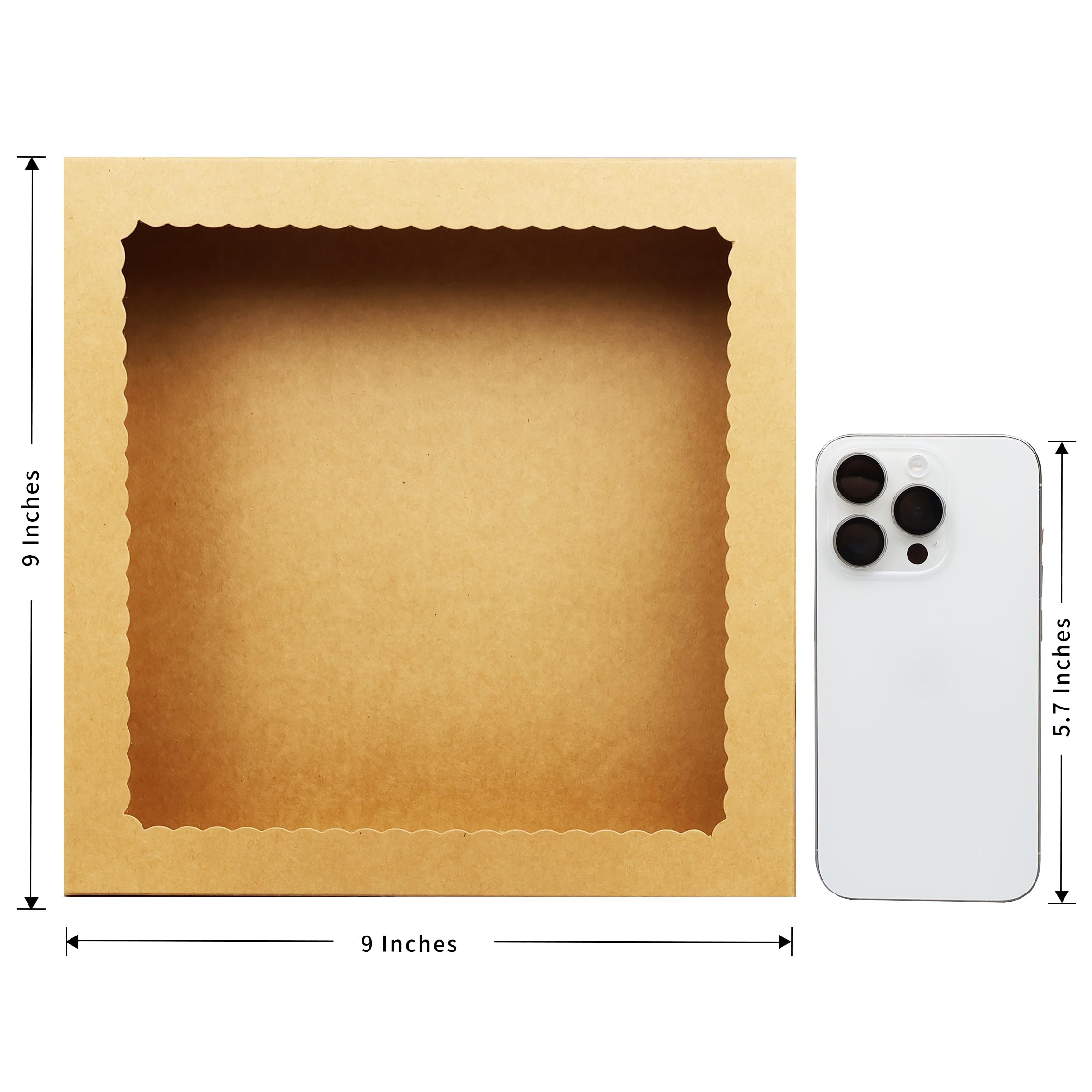 24 cajas para tartas de 9 x 9 x 2.5 pulgadas, cajas de panadería con ventana, cajas de postre