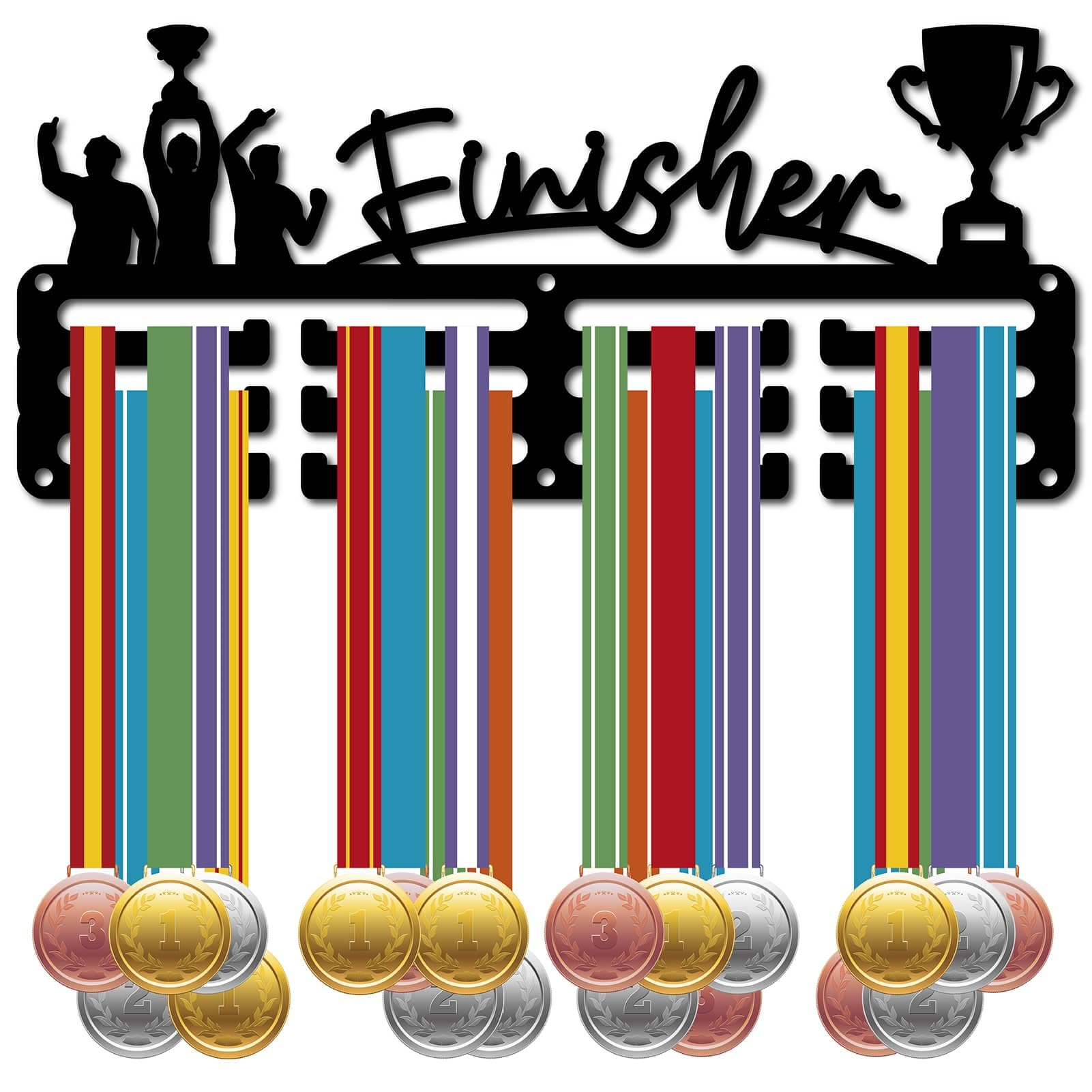 Porte-médailles En Métal Style Canoë - Présentoir Mural Pour Badges De Sport - Support Jusqu’à 40 Médailles