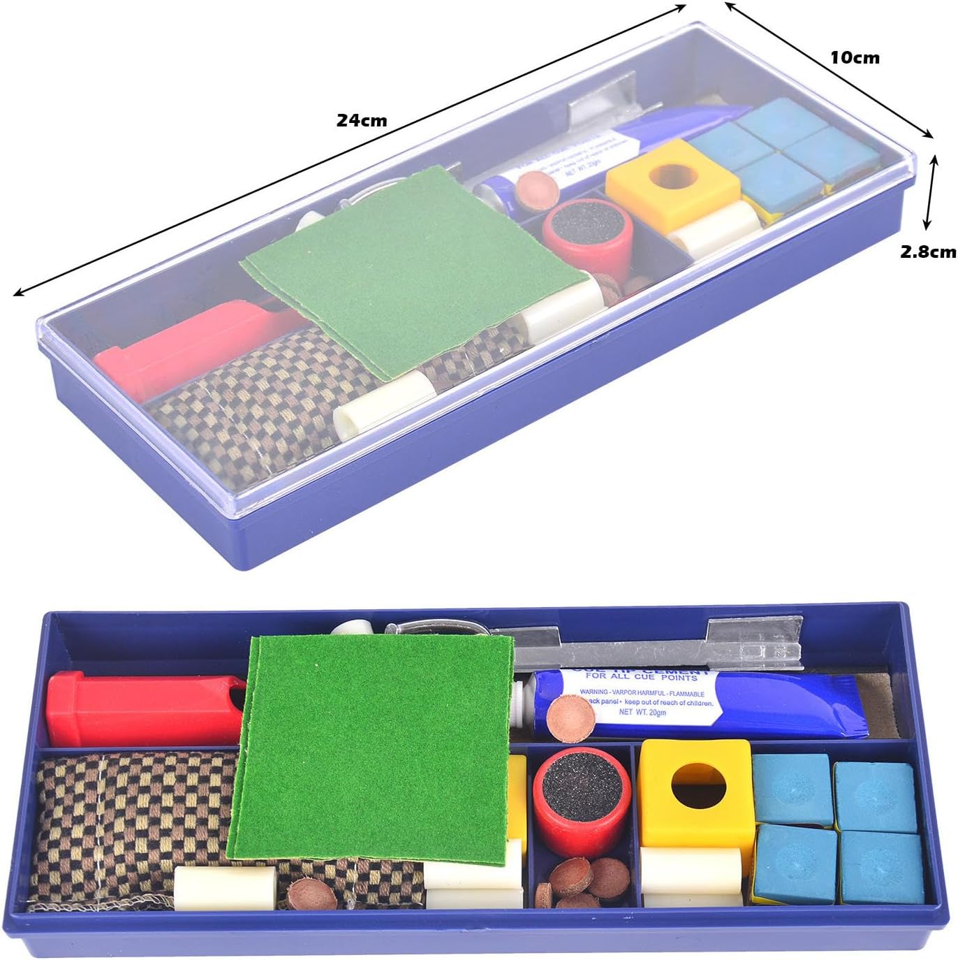 Snooker Cue Tip Clamp Repair Tool Kit for Billiard Cue Repair and Leather Replacement Billiard Accessories