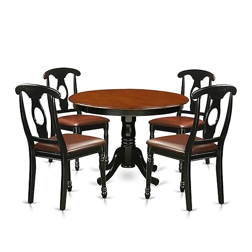East West Furniture HLKE5-BCH-LC 5 Piece Kitchen Table & Chairs