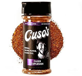 Cuso's Cajun Seasoning - Authentic Louisiana Blend for Chicken, Seafood, Jambalaya & Gumbo - All Natural, Non-GMO, No Filler Spice Blend for Grilling & Cooking - 5 oz bottle