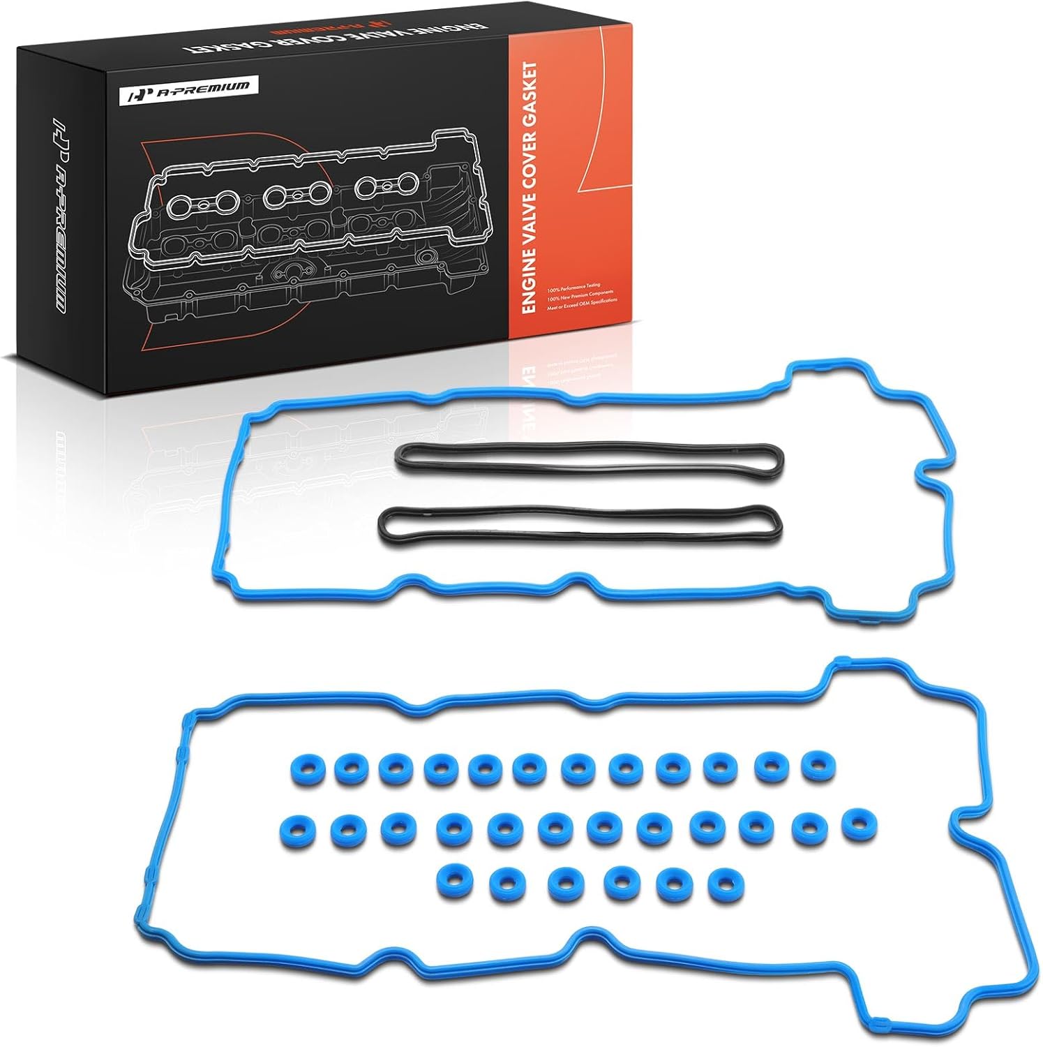 A-Premium Engine Valve Cover Gasket Set Compatible with Lincoln LS 2000-2002 & Jaguar S-Type 2000-2004, 3.0L