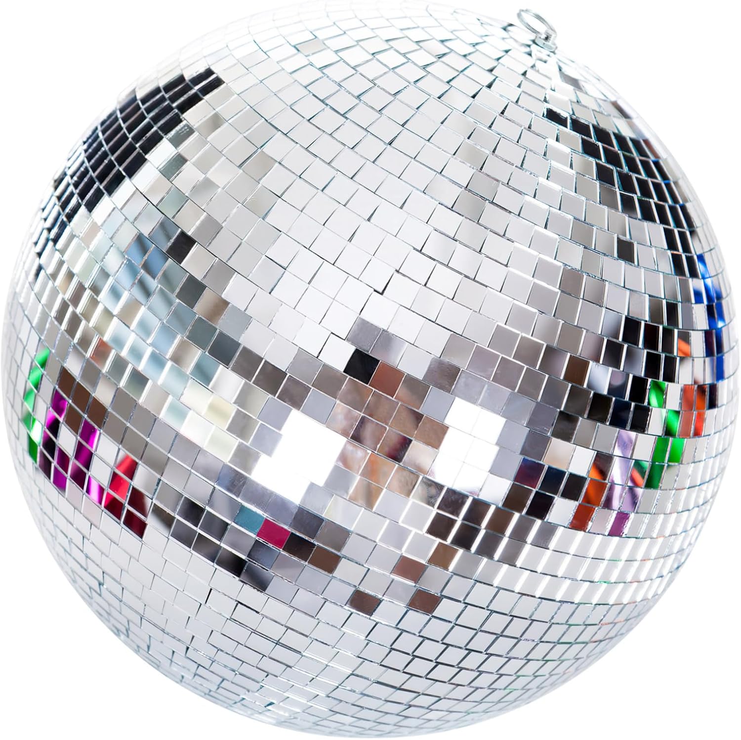 30cm Silver Disco Mirror Ball Decor Hanging Wall Pendant Party Accessory with Spotlight Effect