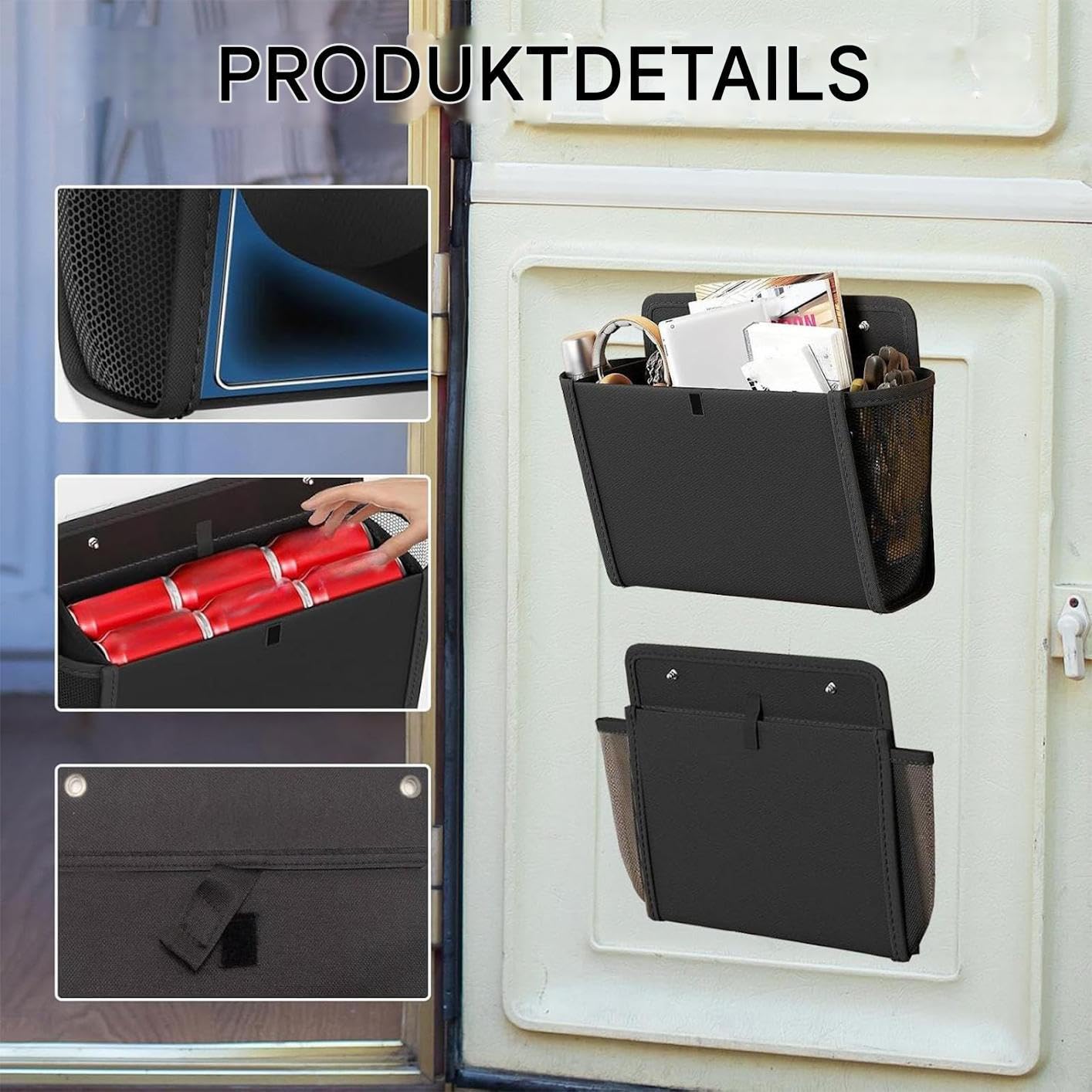 Organizer da parete Scaffali A Sacco Sospesi Da Porta Con Multi Tasche | Set da 2 Pezzi Organizzatore Scarpe Appendibile a Parete Per La Casa, , Il Camper, Roulotte, Il Campeggio, Motorhome