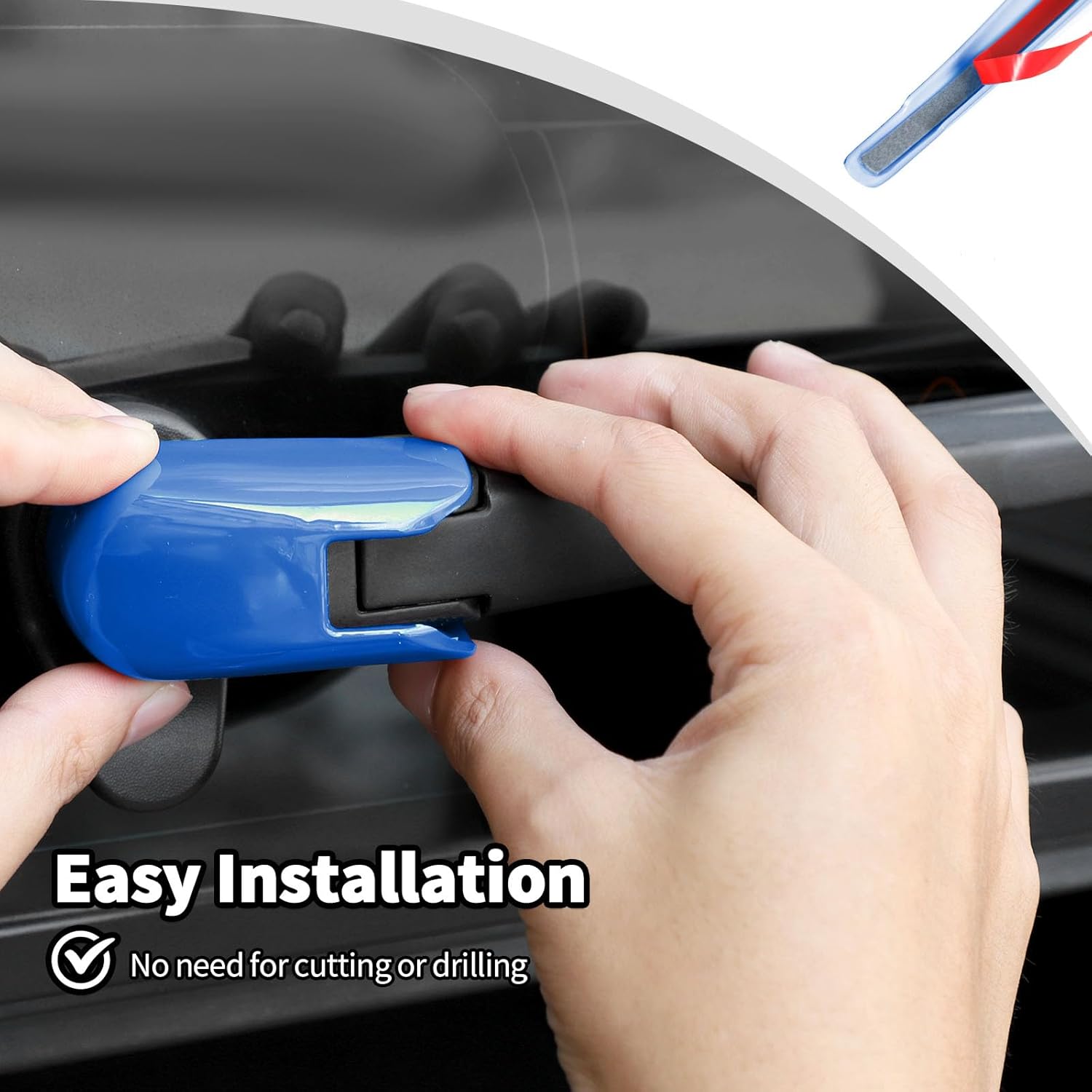 Windshield Wipers Arm Cover Trim Front Window Wiper Cover for Jeep Wrangler JL JLU & Gladiator JT 4xe 2018-2025 Exterior Accessories 8PCS Blue