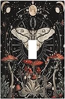 Vista 150 de Placa de pared de doble palanca de 2 cuadrillas con diamantes brillantes con diamantes, bonito ojo fucsia, placa frontal decorativa para dormitorio