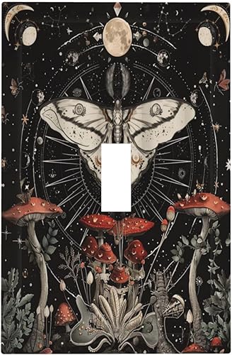 Miniatura 150 de Placa de pared de doble palanca de 2 cuadrillas con diamantes brillantes con diamantes, bonito ojo fucsia, placa frontal decorativa para dormitorio