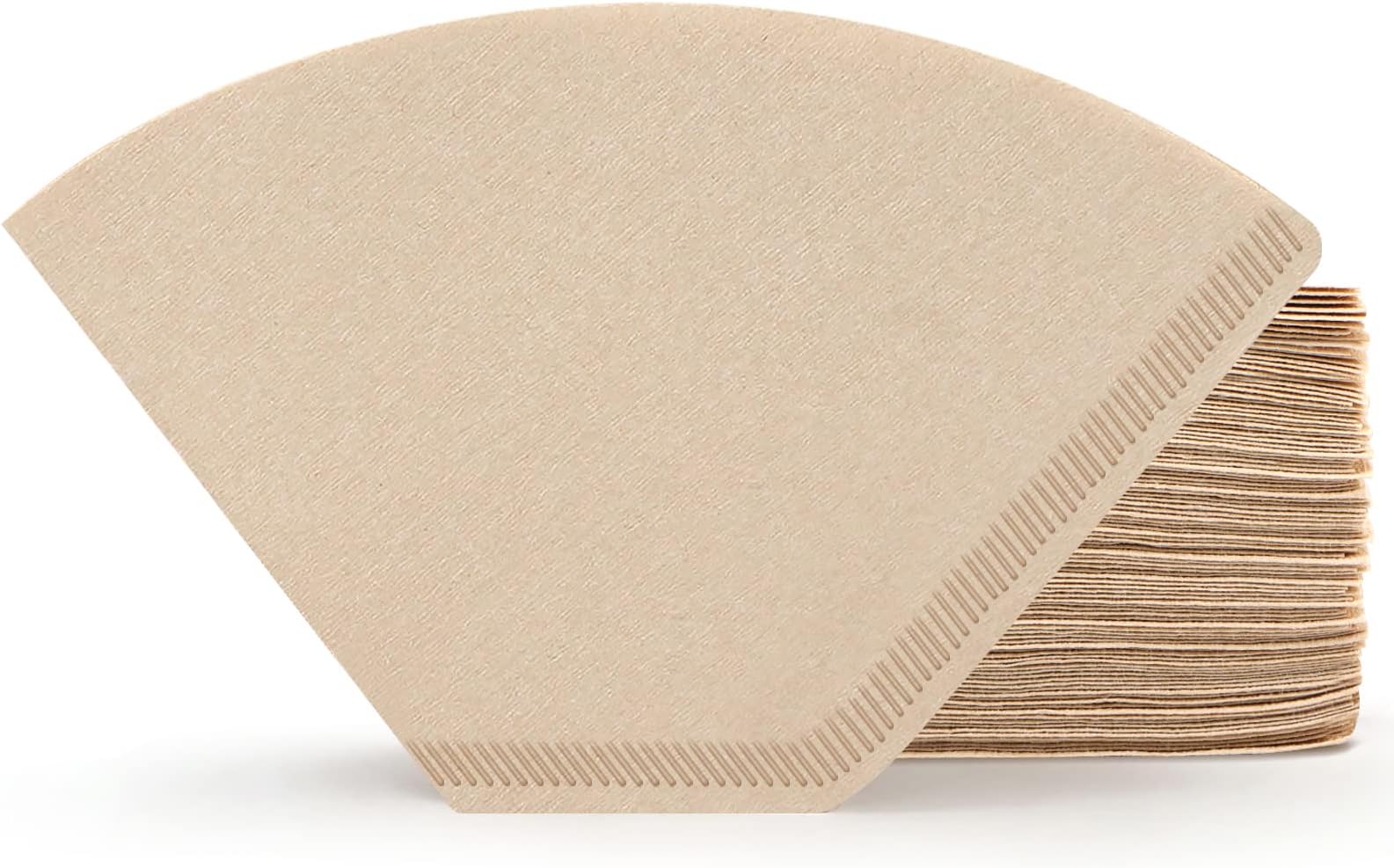 Segarty#1 Coffee Filters Cone, 200 Count Pack Size 1-2 Cup Natural Unbleached Brown Paper Disposable Pour Over Maker Basket Dripper Compatible with Most Brewer Machine for Home, Office, Cafetera