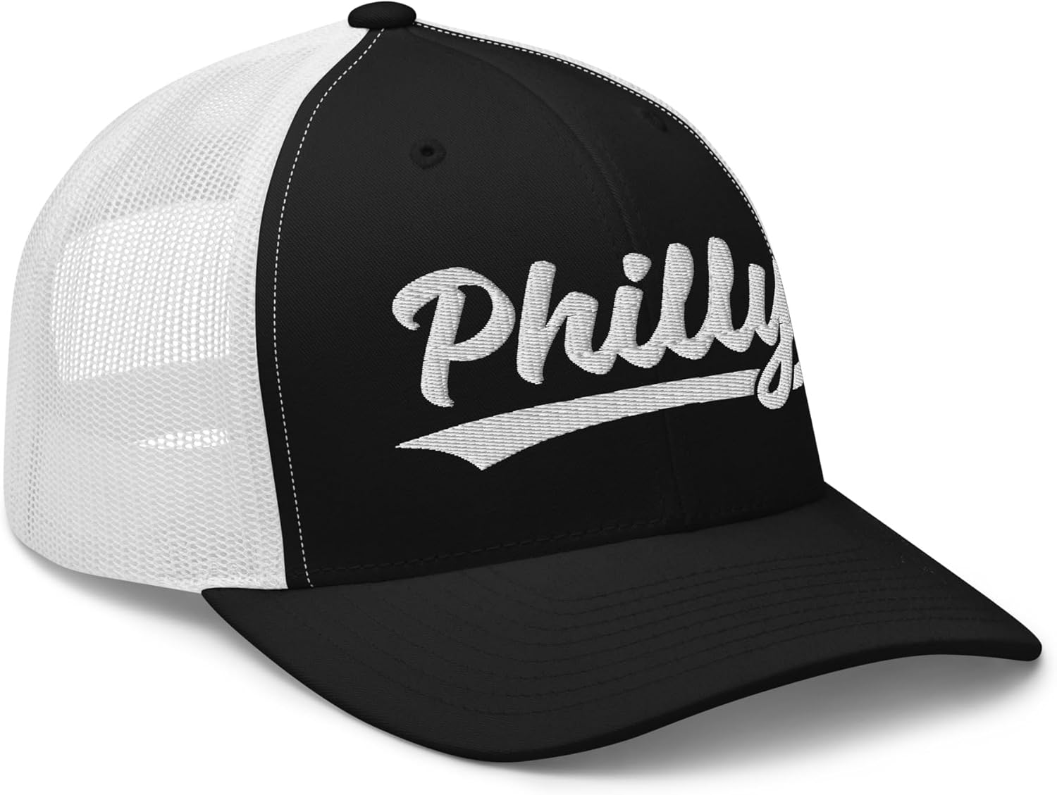 Vintage Philly Baseball Script Mesh Retro Philadelphia Trucker Hat Cap