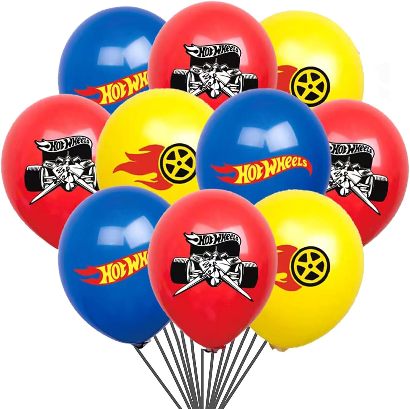 18Pcs Hot Car Party Balloons Hot Car Birthday Party Decorations Theme Latex Party Balloons For Birthday Party Decoration Supplies