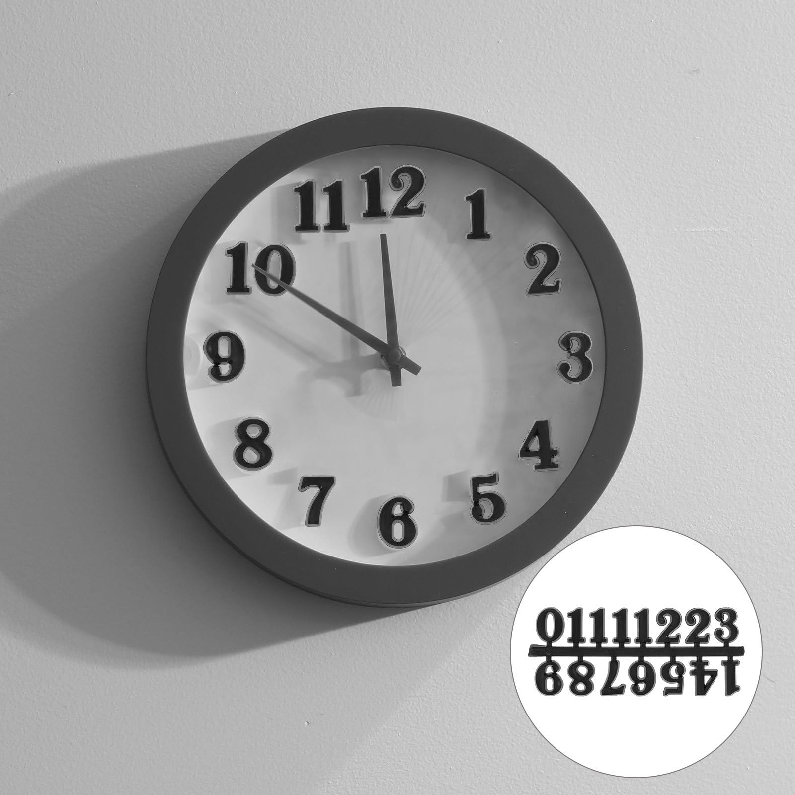 Chiffres Arabes Pour Horloge DIY - 30 Pièces Métal/ABS - Noir