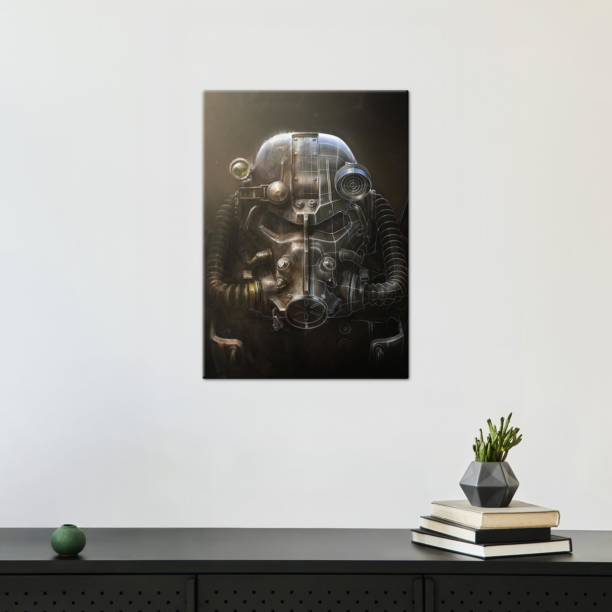 Amazon.com: Displate Metal Poster Fallout - 4 KeyArt - Helmet