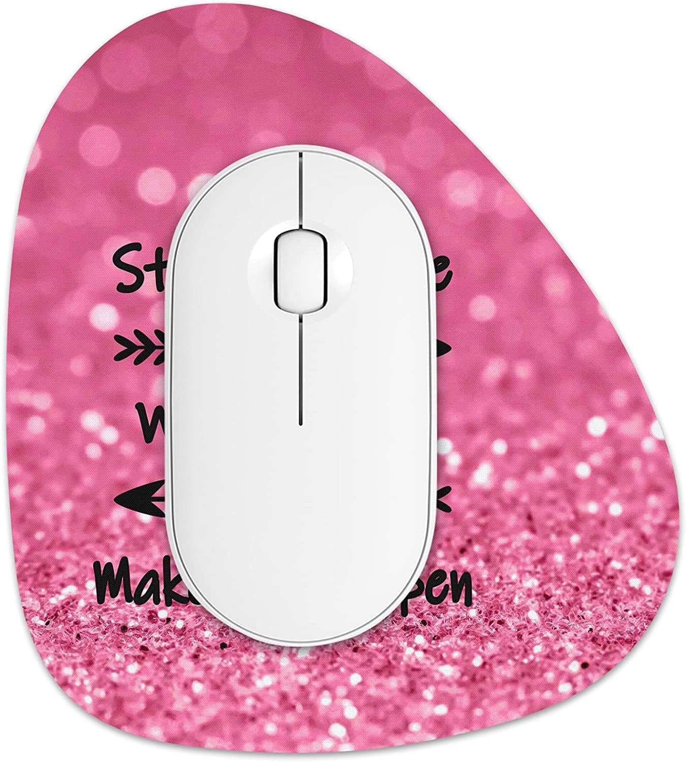 Small Mouse Pad 6 x 7 Inch, Irregular Mini Mouse Pad with NonSlip Rubber Base, Waterproof