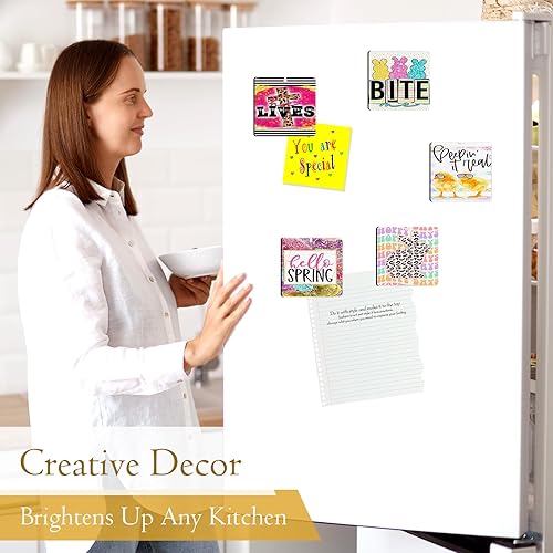 Miniatura 6 de ZYNERY Imanes de sublimación en blanco de 3 x 3 pulgadas, 30 imanes de sublimación en blanco para nevera, fotos imprimibles, imanes de sublimación