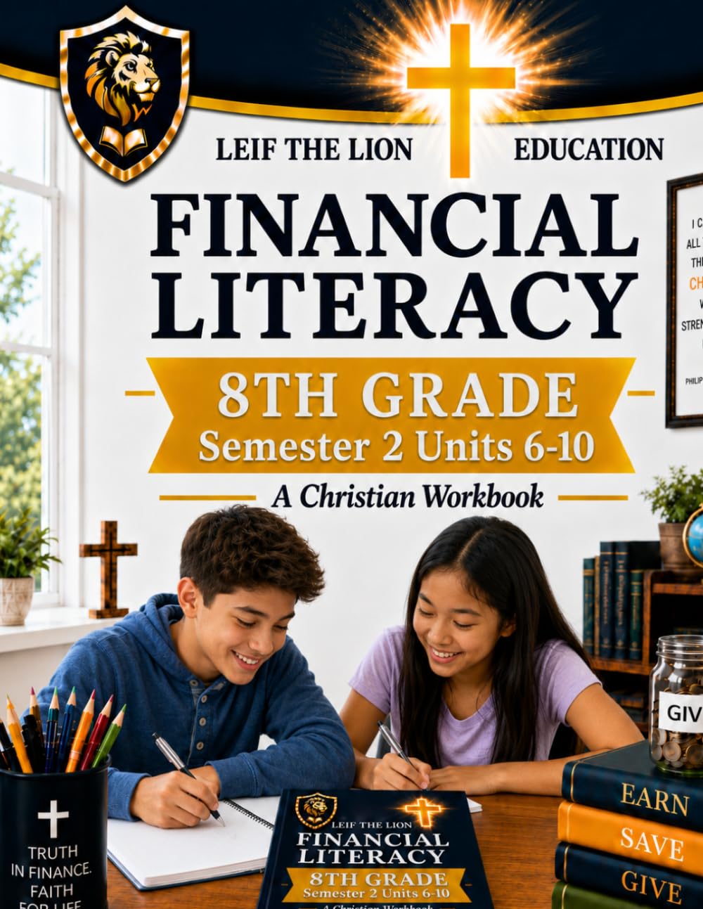 8th Grade Financial Literacy - Semester 2 (Units 6 - 10): A Christian Homeschool Workbook (Financial Literacy Workbooks)