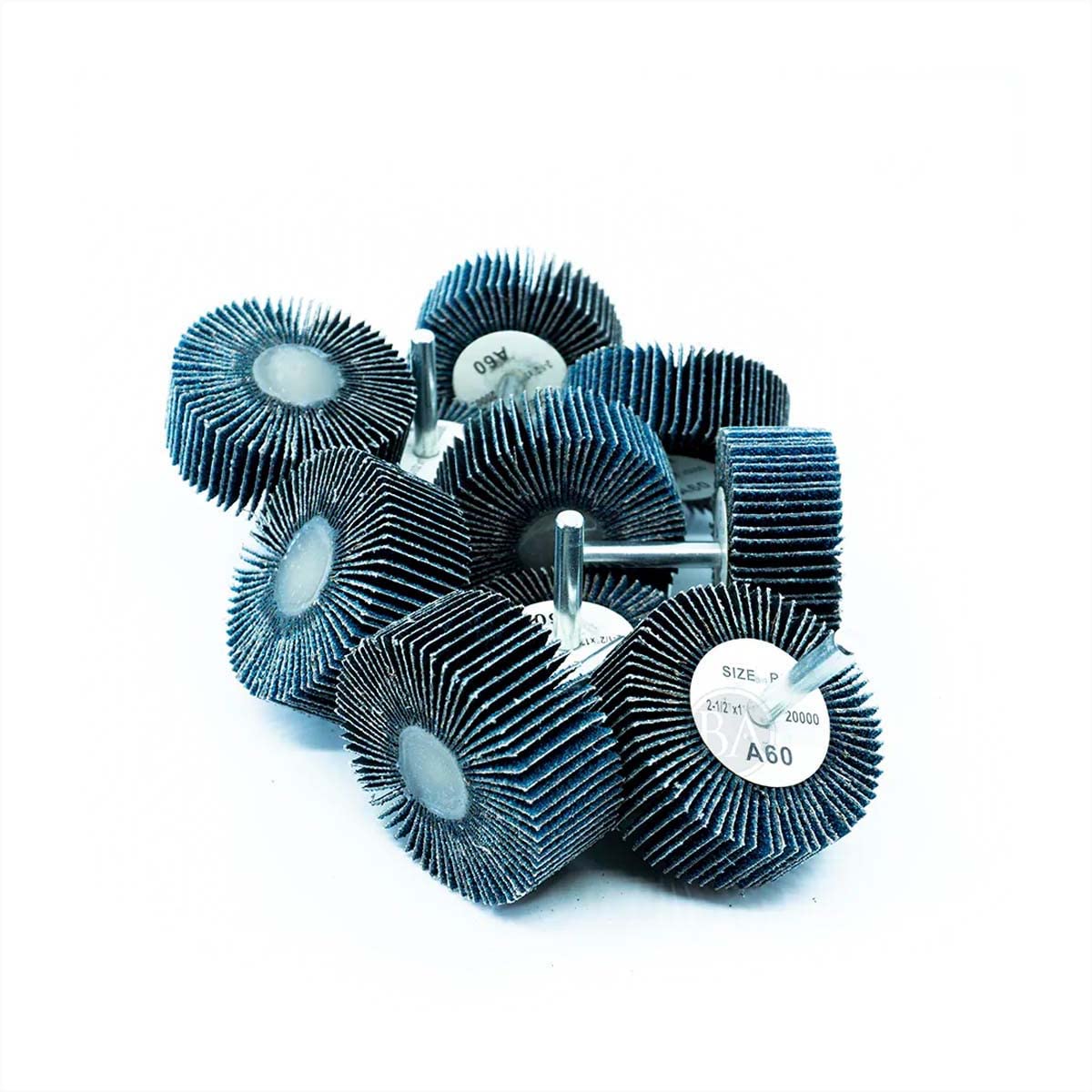 Benchmark Abrasives 2-1/2 X 1 Zirconia Flap Wheel with 1/4 Shank Mounted, Perfect for Woodworking Grinding Polishing Rust Paint Removal (10 Pack) - 40 Grit