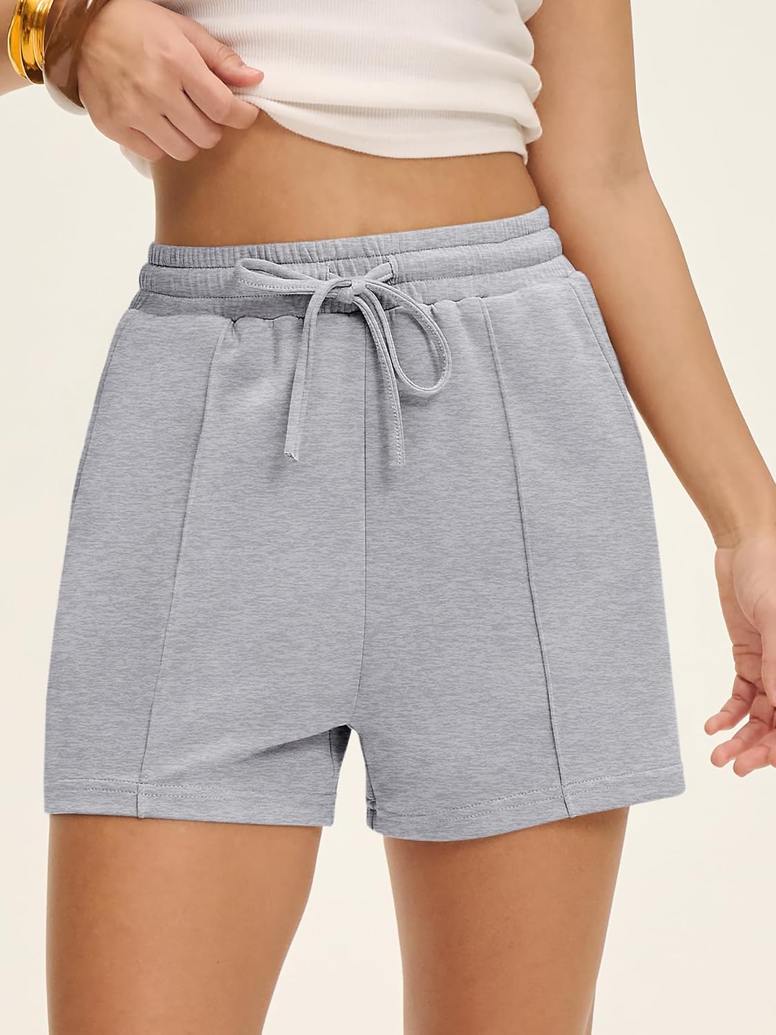 ANRABESS Women’s Elevated Lounge Shorts 2026 Summer Casual High Waist Sweat Shorts for Daily Wear, Travel and Light Exercise
