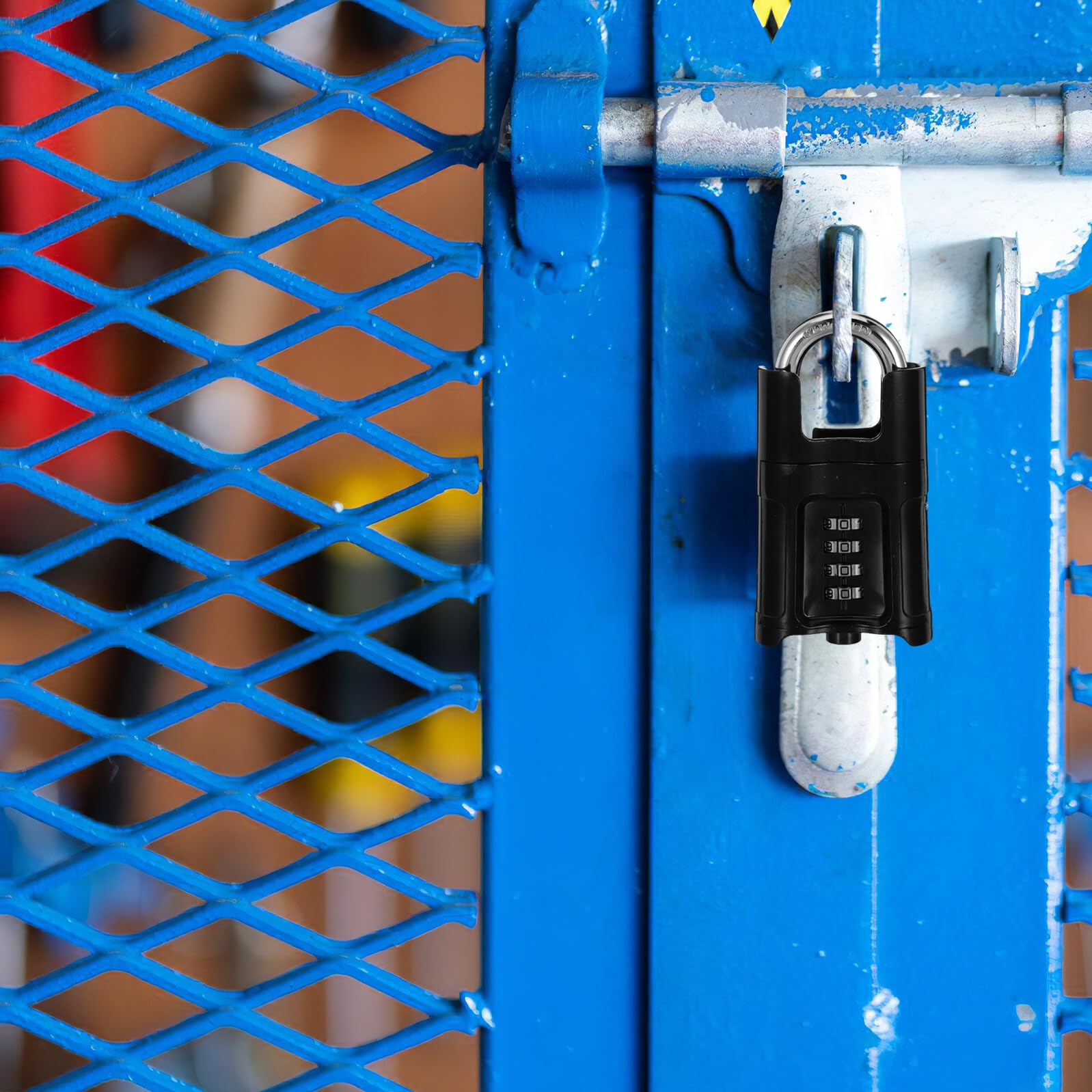 Cadenas à Combinaison à 4 Chiffres Réarmable en Alliage de Zinc Étanche et Résistant aux Intempéries pour Portail, Abri de Jardin, Garage et Boîte à Outils, Cadenas D'extérieur