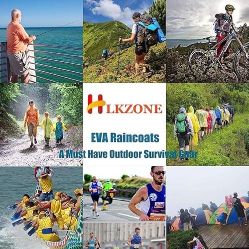 ZFYOUNG Pacote com 2 capas de chuva portáteis de EVA para chuva, poncho de chuva reutilizável com pu