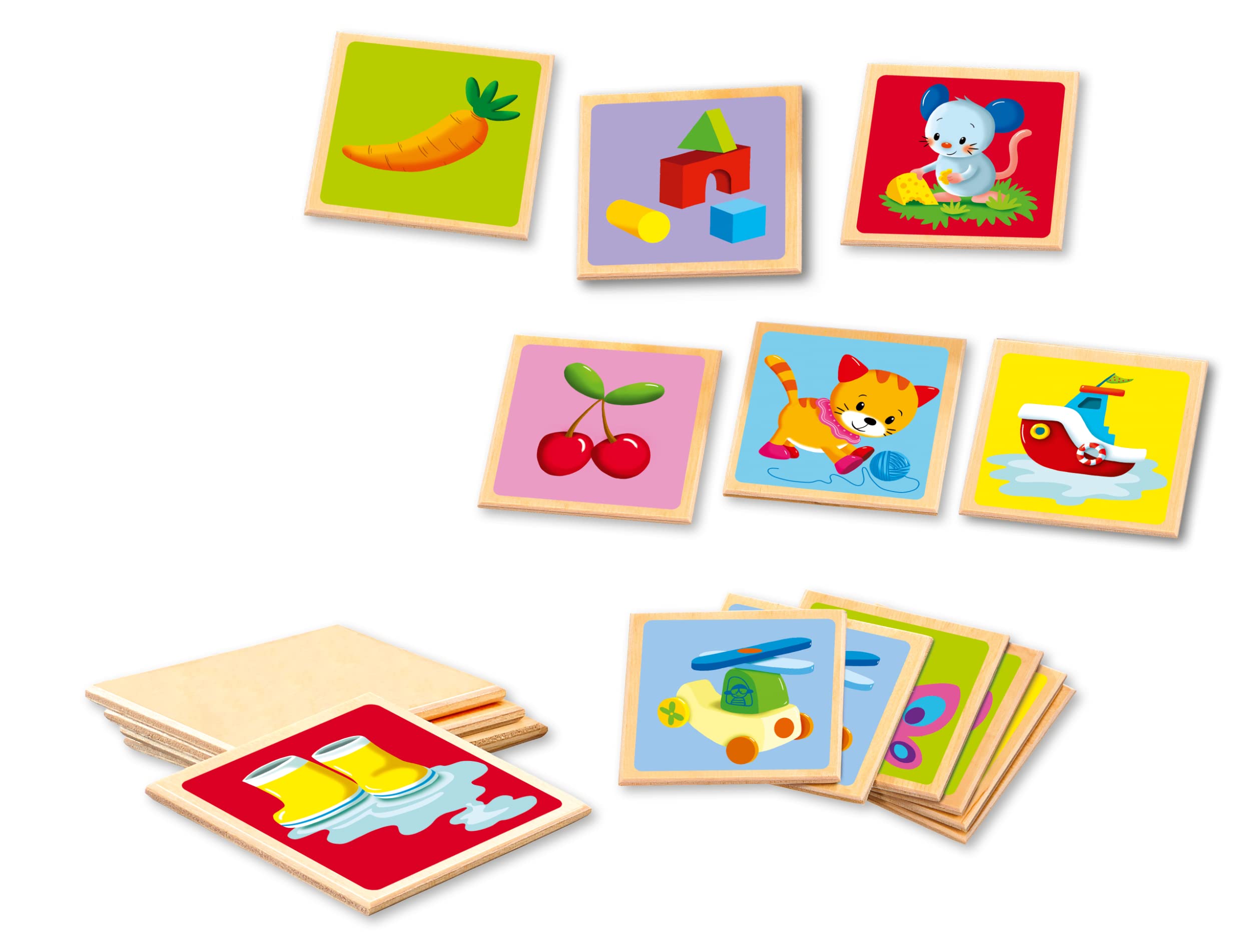 Schmidt Spiele 63025 Selecta, Memo kolorowa z drewna, 36 części