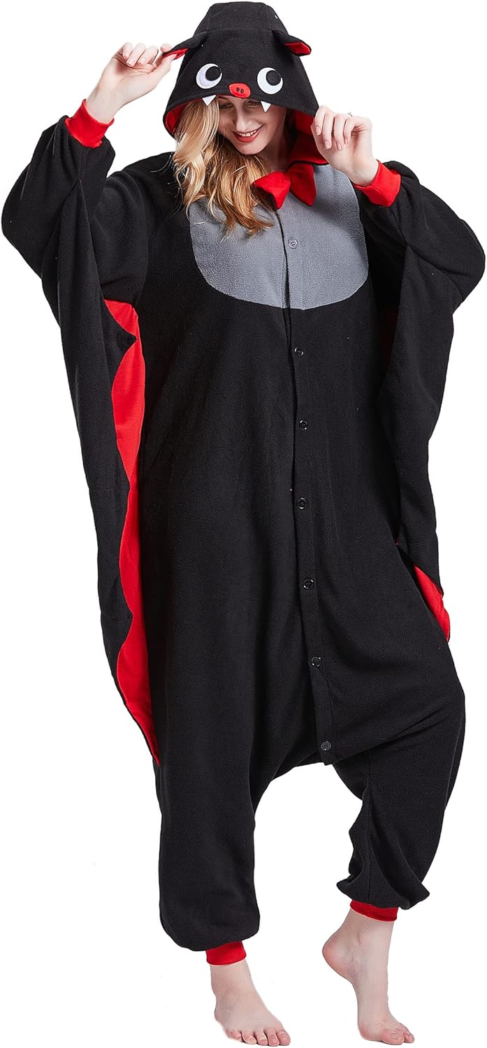 Skeleton Adult Animal Onesie Pajamas – Unisex Fleece Cosplay Costume Sleepwear for Halloween & Home Wear - Image 4