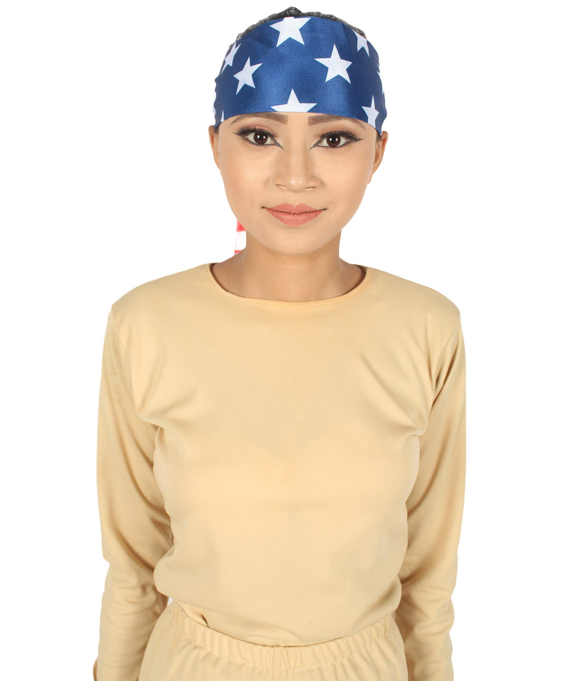 FLAGWIGS Adult Unisex USA Pride Stars Bandana - Red, White, and Blue Colors - Comfortable fit for all ages