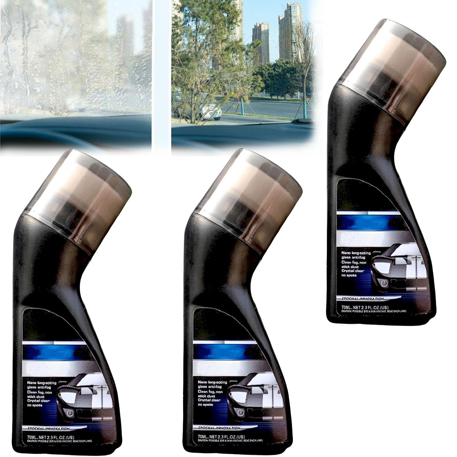 Duopai 3 Pcs Micro-Molecular Anti-Fog Coating Agent Wiper, Magic Gem Coating Glass, Anti Fog For Car Windshield, Car Defogging For Car Windshield, Windows, For Helmet, Glasses, Vehicles Windows