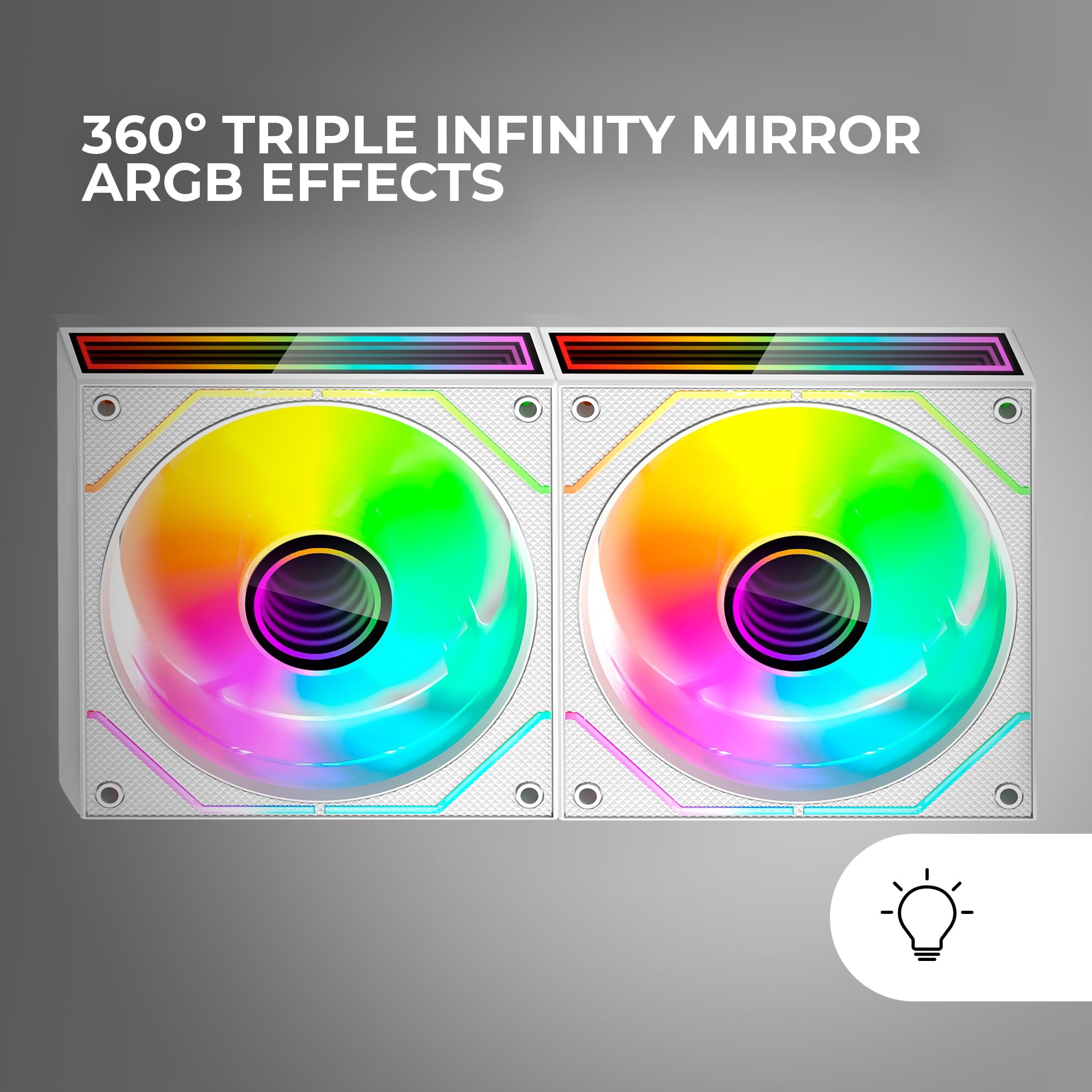 Mars Gaming MFD, Ventilador 120mm CHROMA RGB Dual Automático, Ultra Silencioso 14dB, Conexión Molex 4PIN, Sistema Antivibraciones, Transparente — view 50