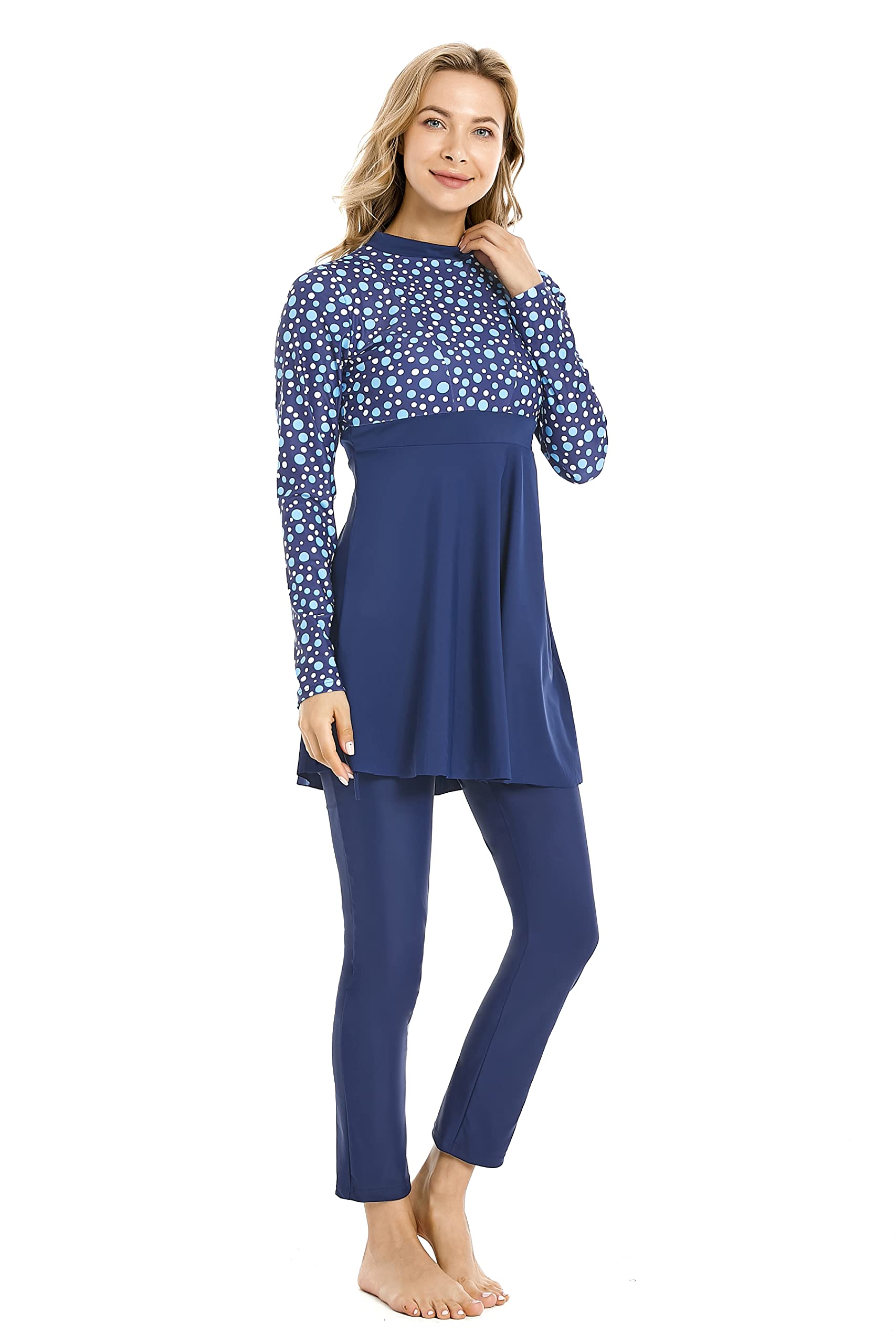 Costumi da Bagno Musulmani per Le Donne Costume Intero Islamico Burkini Modest Costume da Bagno a Maniche Lunghe Sportivo