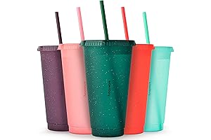 Cups with Lids and Straws for Adults: The Sparkle Party Tumbler