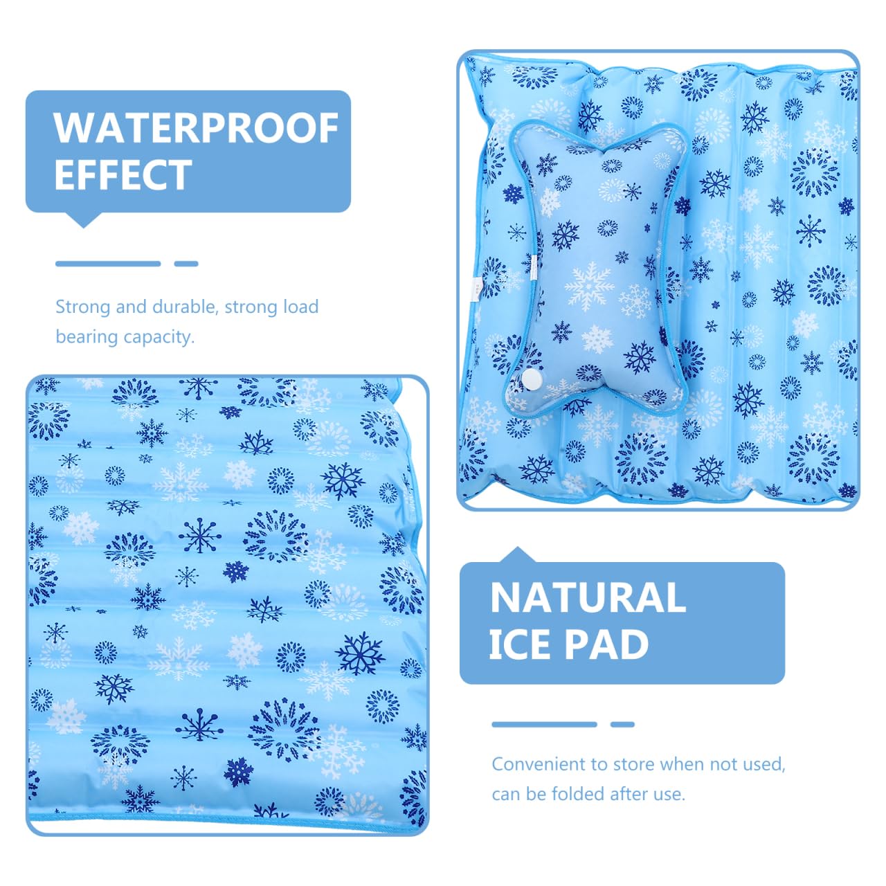 Amosfun Sommer Wassermatratze Water Pad aus Umweltfreundlichem PVC mit Starker Belastbarkeit als Wasserinjektionsbett zur Kühlung für Erwachsene und Senioren