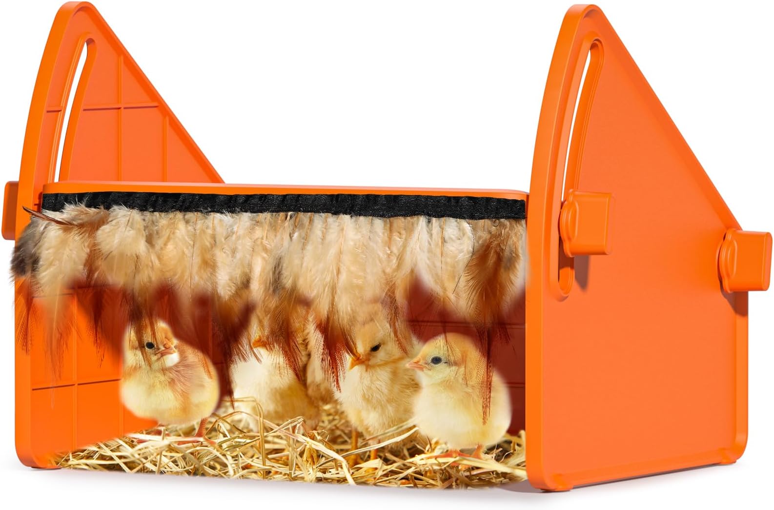 Sindarhor Heating Brooder Plate for Ducklings, Adjustable Brooder House for Keeping Poultry Warm(Orange)