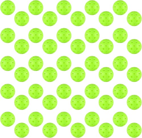 46122050100 pcs Pickleball Balls,40 Hole Outdoor Pickleball balls,8mm Precision Drilled-Spaced Pickle ball Set-Profession Plastic Ball for