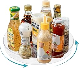 Homelove Turntable Lazy Susans, Spice Rack Kitchen Cabinet Organizer Storage, Rotating Pantry Tray for Countertop, Bathroom, Makeup, Pantry Lazy Susan