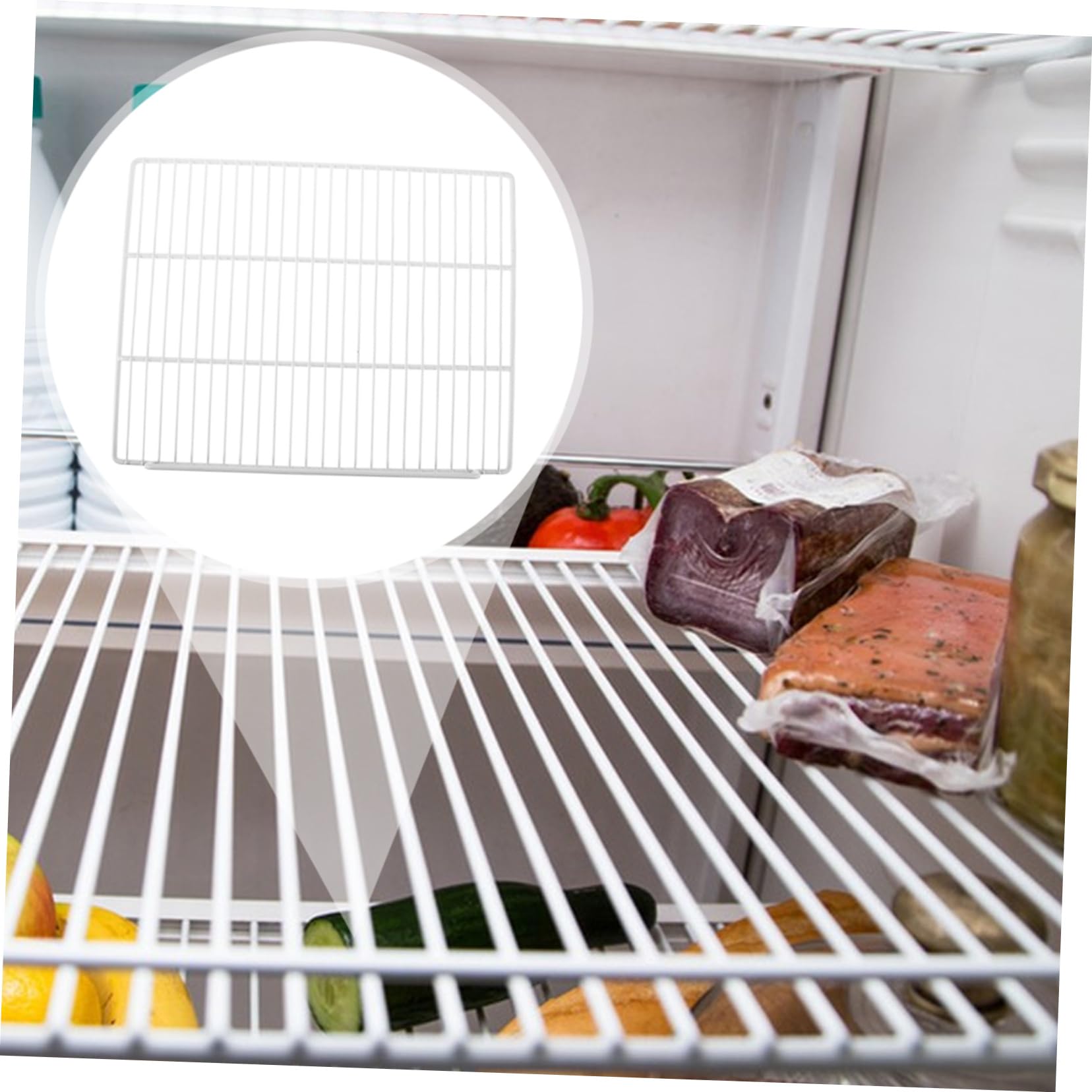 Mensola Regolabile per Frigorifero e Freezer in Acciaio Bianco Alta capacità di Carico per Uso Domestico e Commerciale
