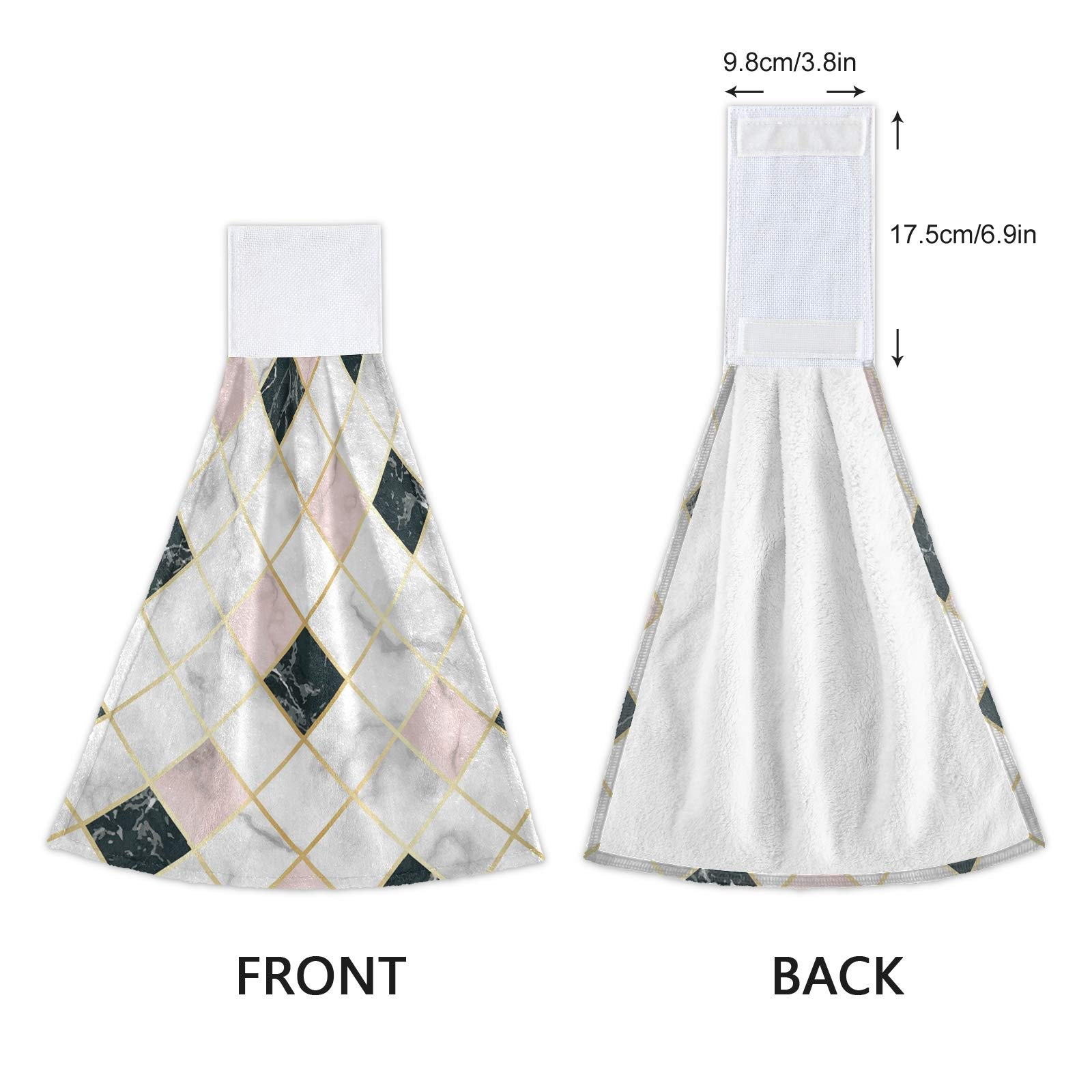 Set 2 Asciugamani Da Cucina In Microfibra Rosa Marmo | 30,5x43 Cm | Morbidi E Assorbenti Con Gancio | Per Cucina, Bagno, Decorazione
