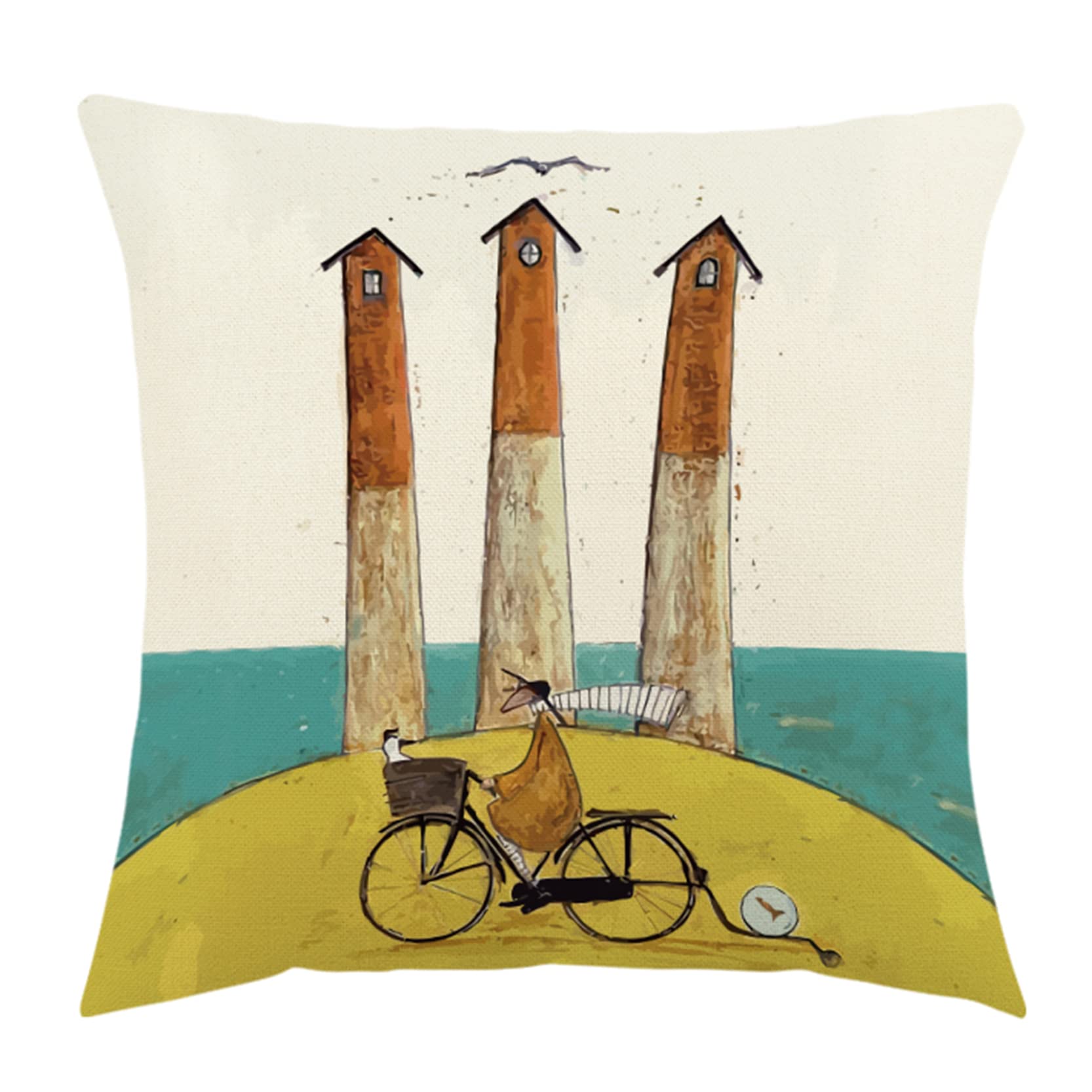 2 Federe Per Cuscino 45x45 Cm In Peluche Morbido | Fantasia Mucca | Cuscini Decorativi Con Cerniera Per Divano E Camera Da Letto
