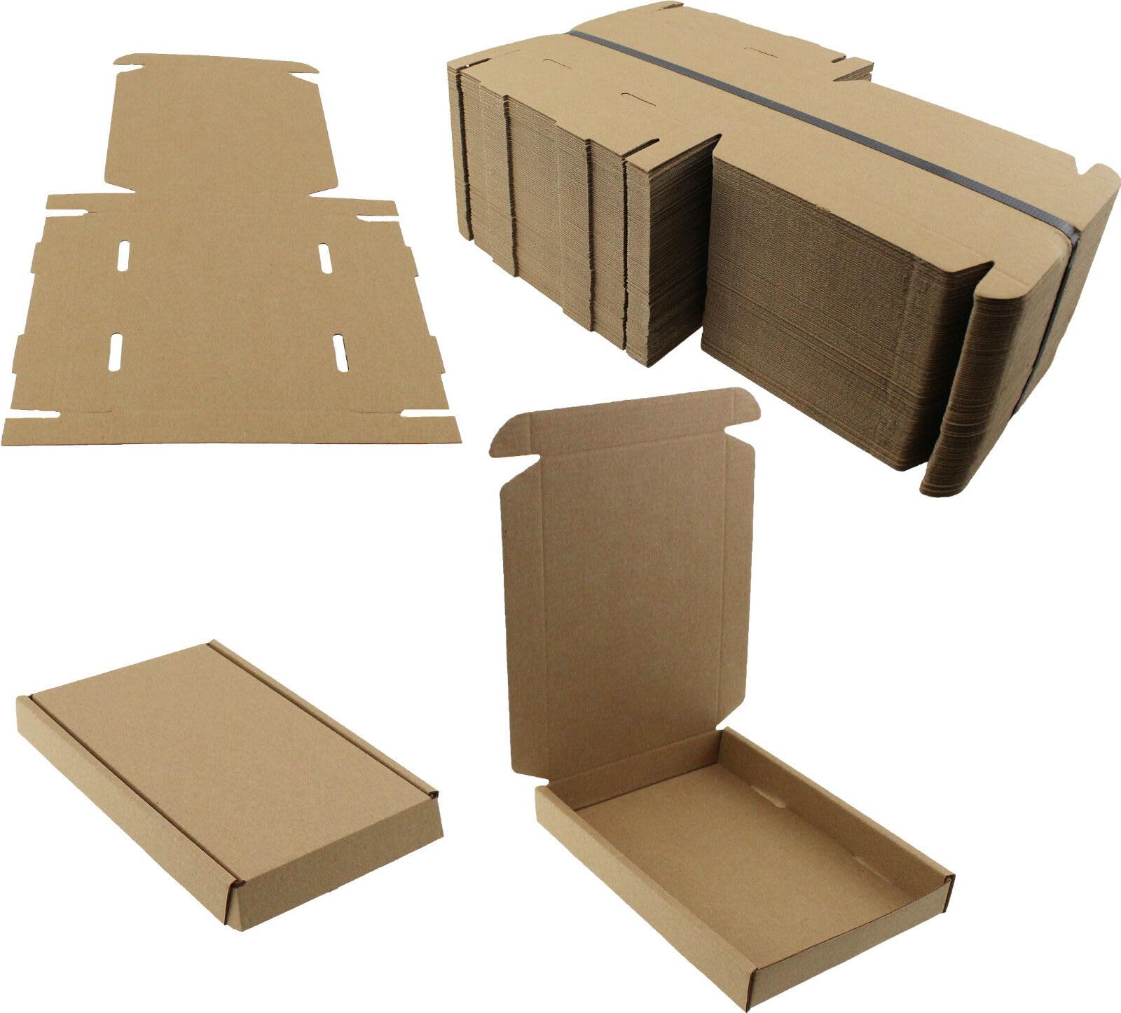 WHITE OR BROWN C4 C5 C6 DVD DL MINI BOXES LARGE LETTER CARDBOARD SHIPPING PIP (C6 (16cm x 11cm x 2cm), BROWN, 50)
