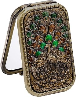 Spatlus Magnifying Vintage Foldable Metal Princess Style Purse Mirror Compact Small Mirror Magnifying Vintage Pocket Mirro... Price In India