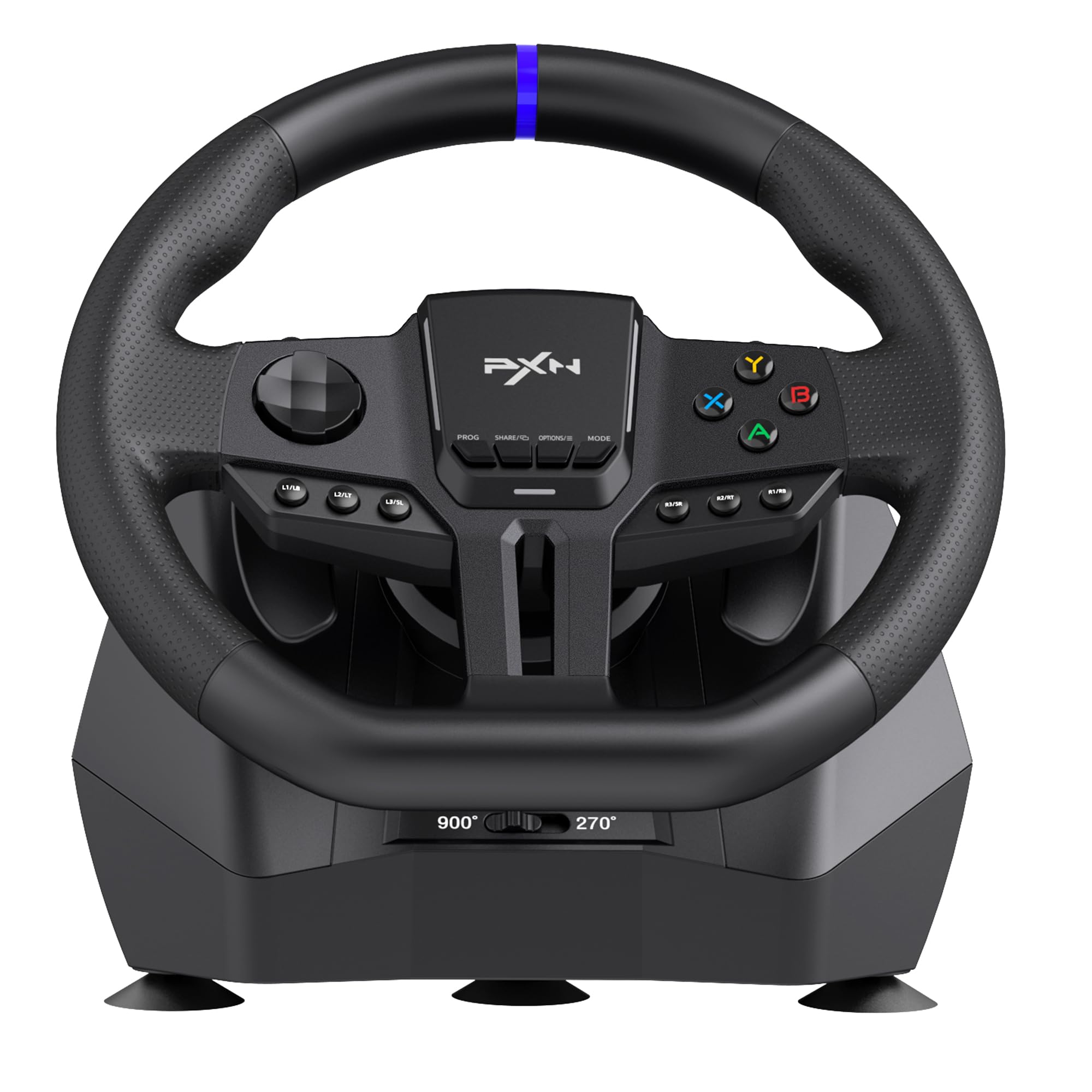 PXN Volante de carreras para PC, V900 GEN2, universal, USB, para coche, Sim, 270/900 grados, con pedales, para PC, PS3, PS4, Xbox One, Xbox Series X/S, Switch