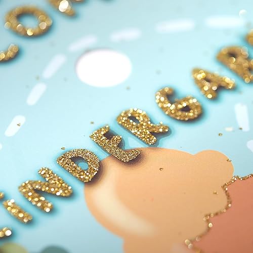 Vista 5 de Once Upon A Time Decoración para gorra de graduación de jardín de infantes, decoraciones de gorra de graduación con purpurina, decoración de gorra