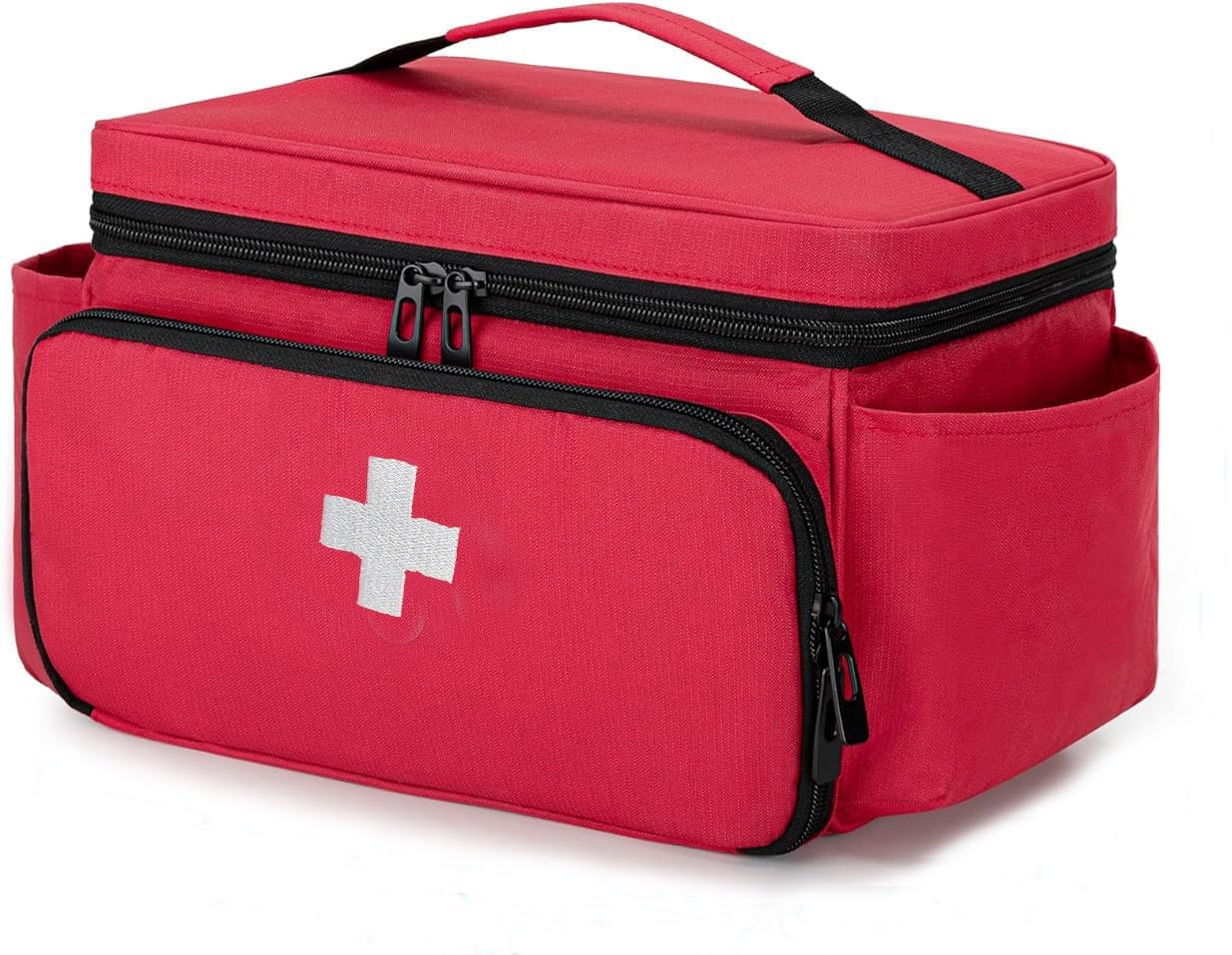 AHM Small Medicine Storage Bag Empty, Family First Aid Box, Pill Bottle Organizer for Emergency Medical Supplies, Red (Empty Bag) (B0D11W9WRG) Amazon Price History, Amazon Price Tracker