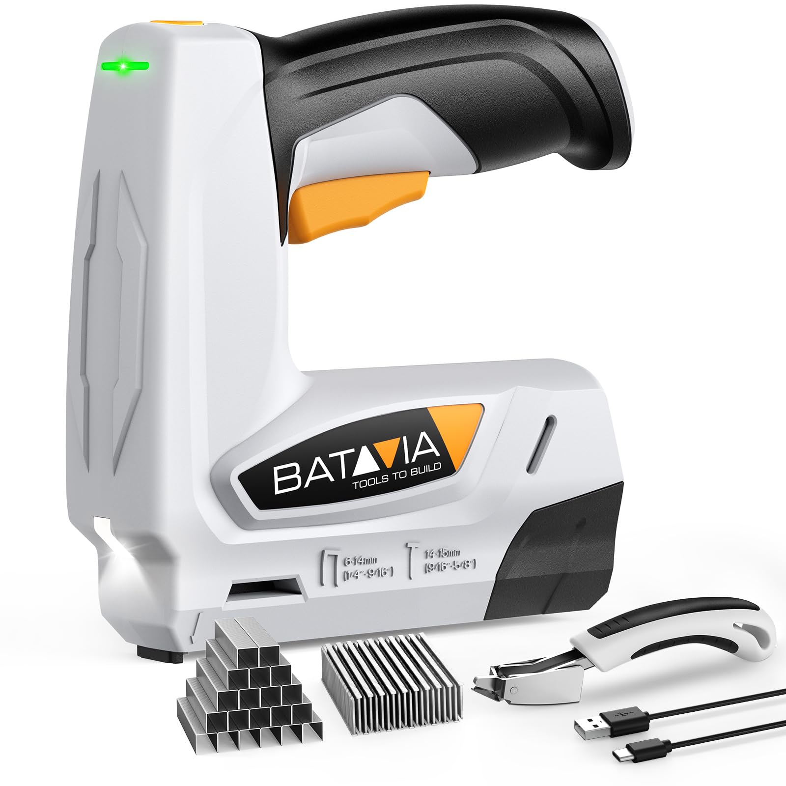 BATAVIA 4V Cordless Staple Gun, 2-in-1 T50 &amp; Brad Nailer for Upholstery DIY