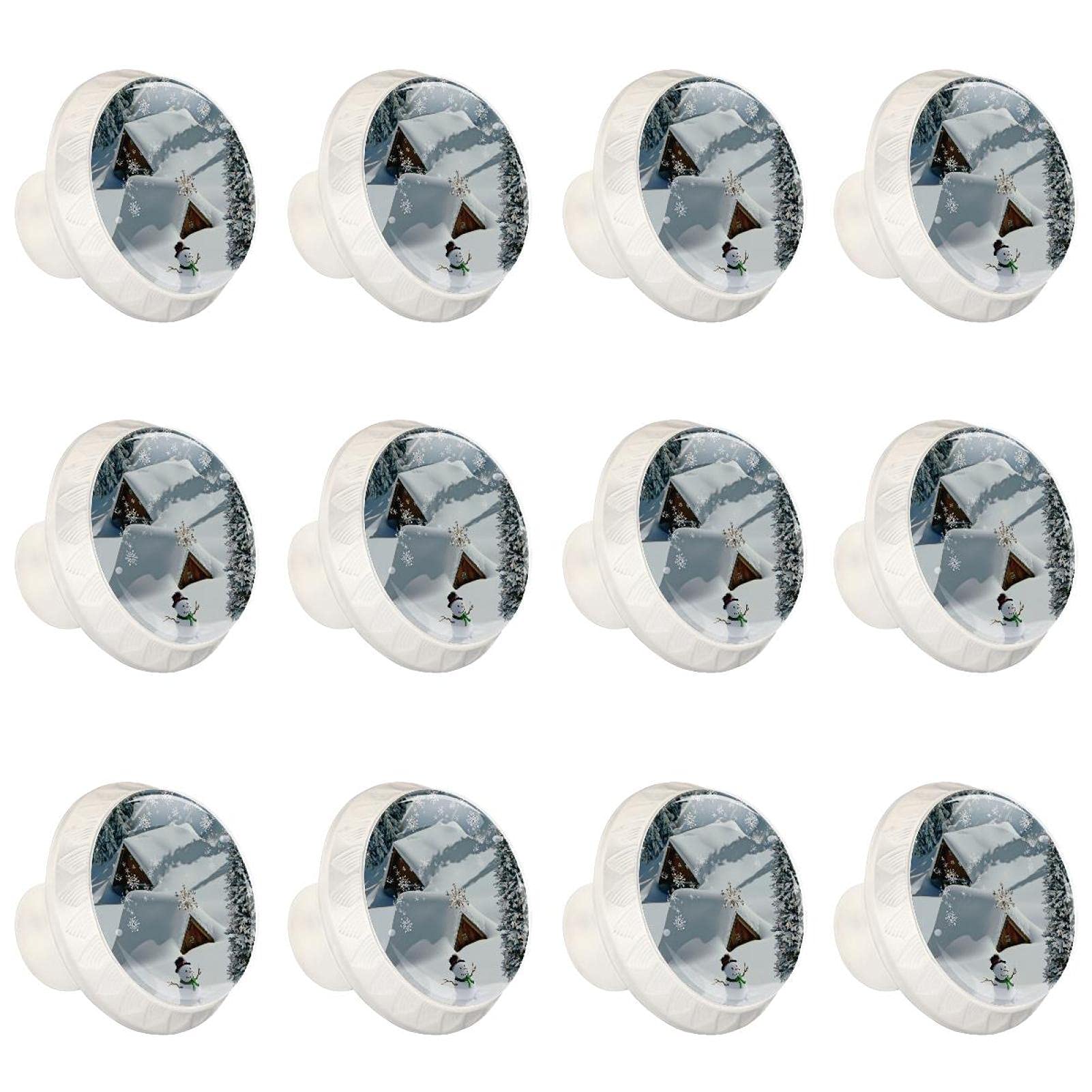 Boutons d'armoires de cuisine de Noël et poignées de tiroir d'hiver